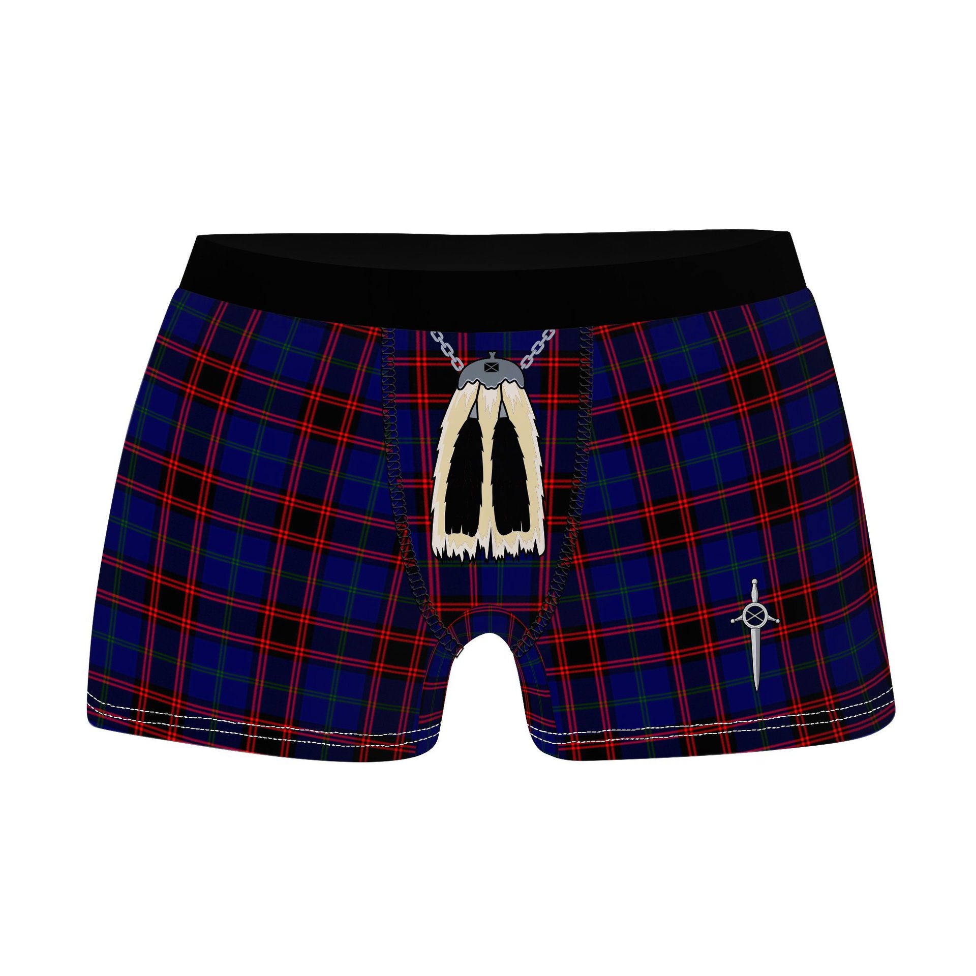 ScotsTee Shop Scottish Hume Modern Clan Highland Kilt Sporran Tartan Boxer Briefs