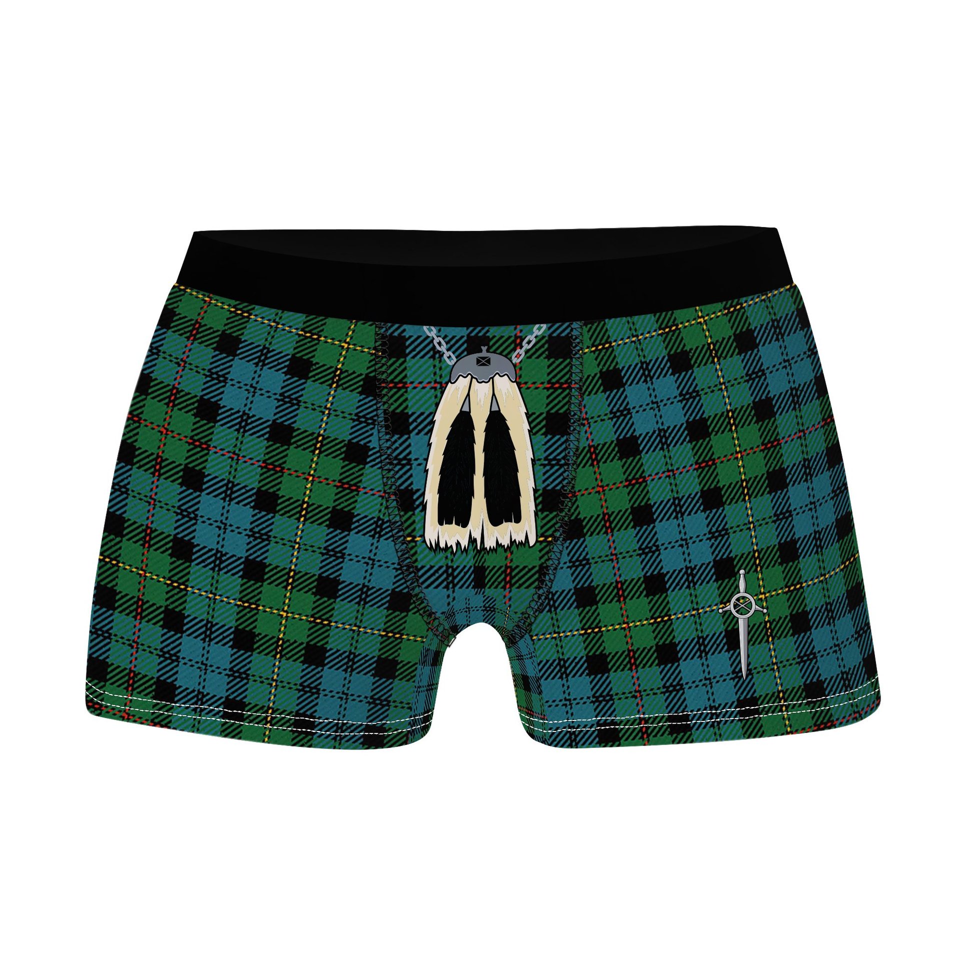 ScotsTee Shop Scottish Ewing Ancient Clan Highland Kilt Sporran Tartan Boxer Briefs