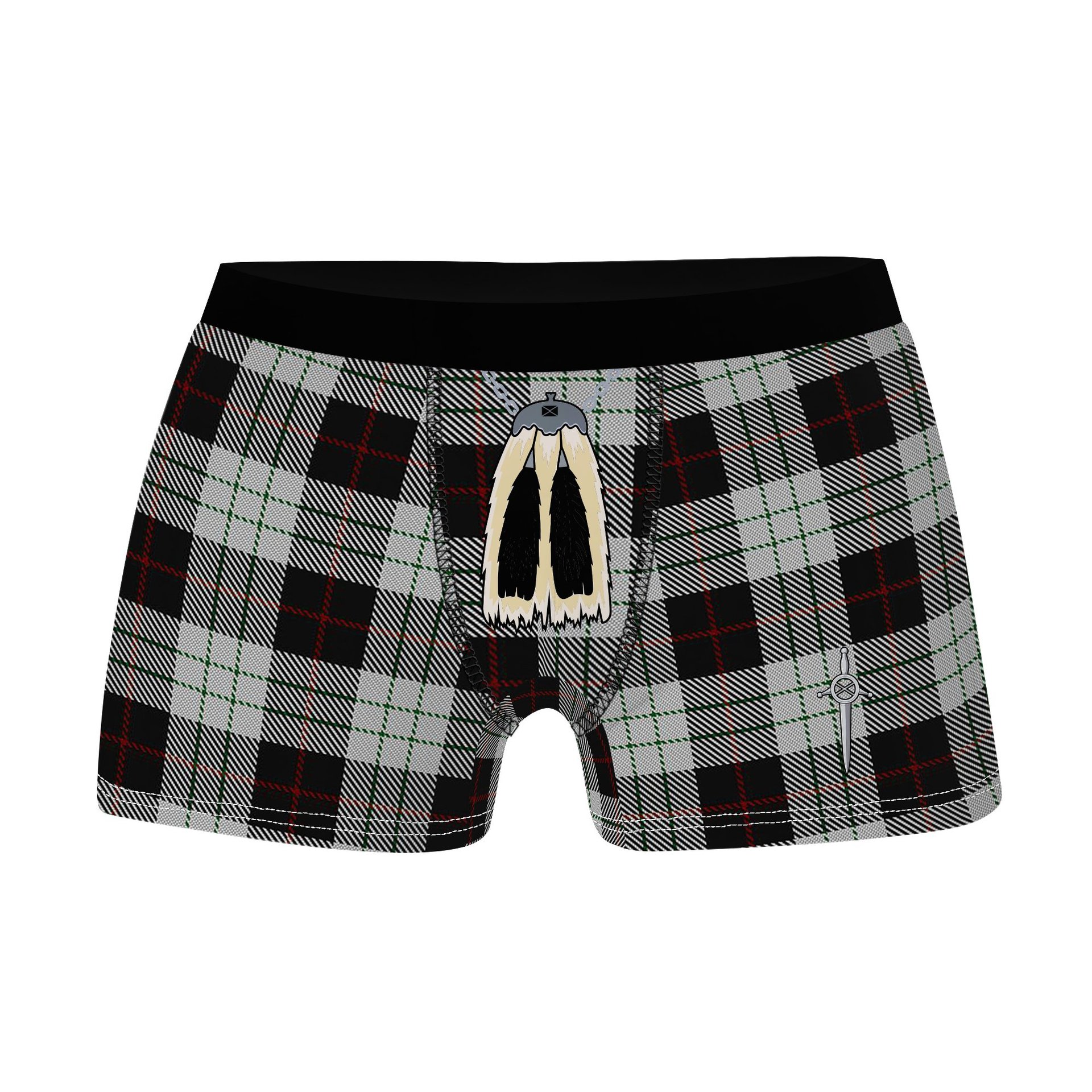 ScotsTee Shop Scottish Kierson Clan Highland Kilt Sporran Tartan Boxer Briefs