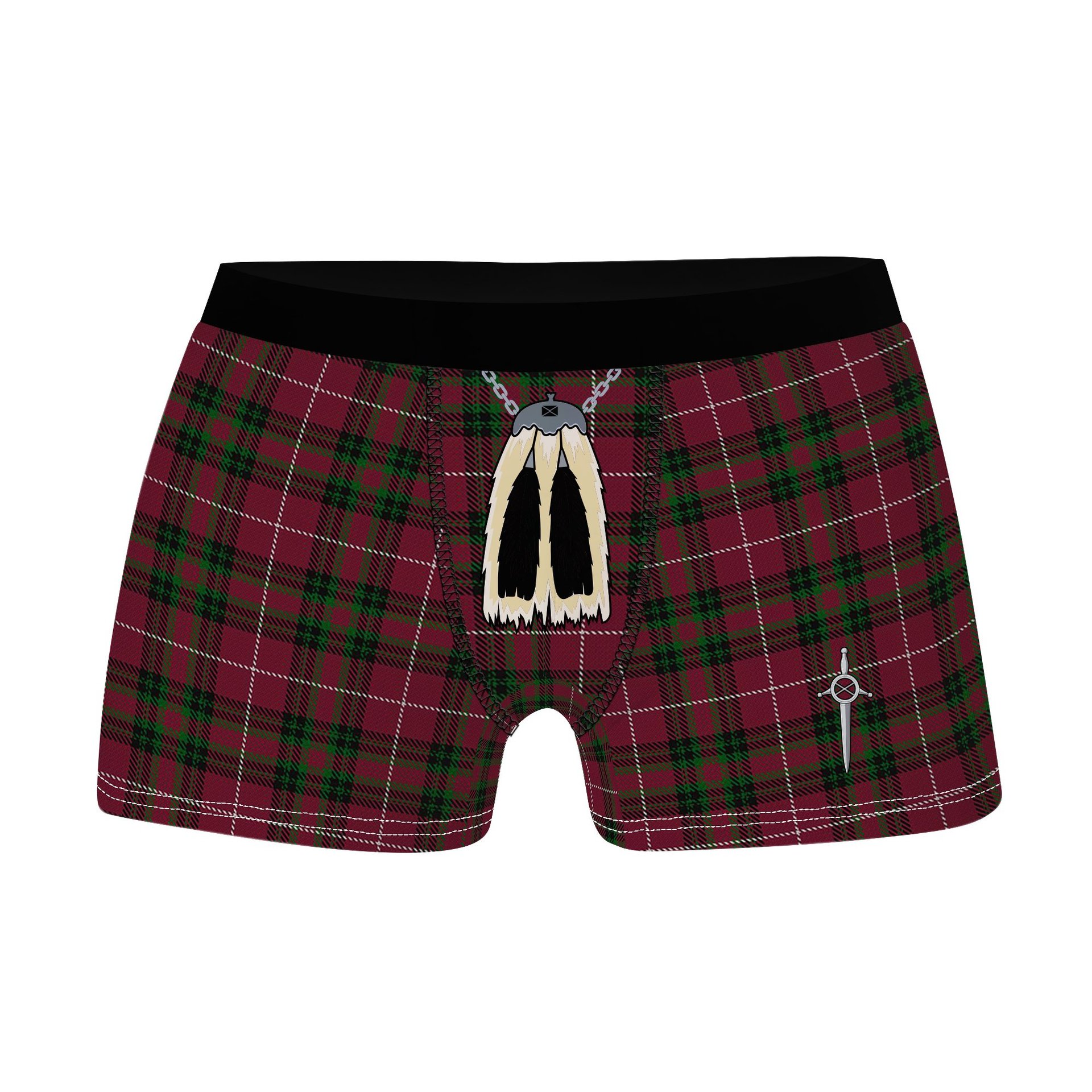 ScotsTee Shop Scottish Hunter of Bute Clan Highland Kilt Sporran Tartan Boxer Briefs