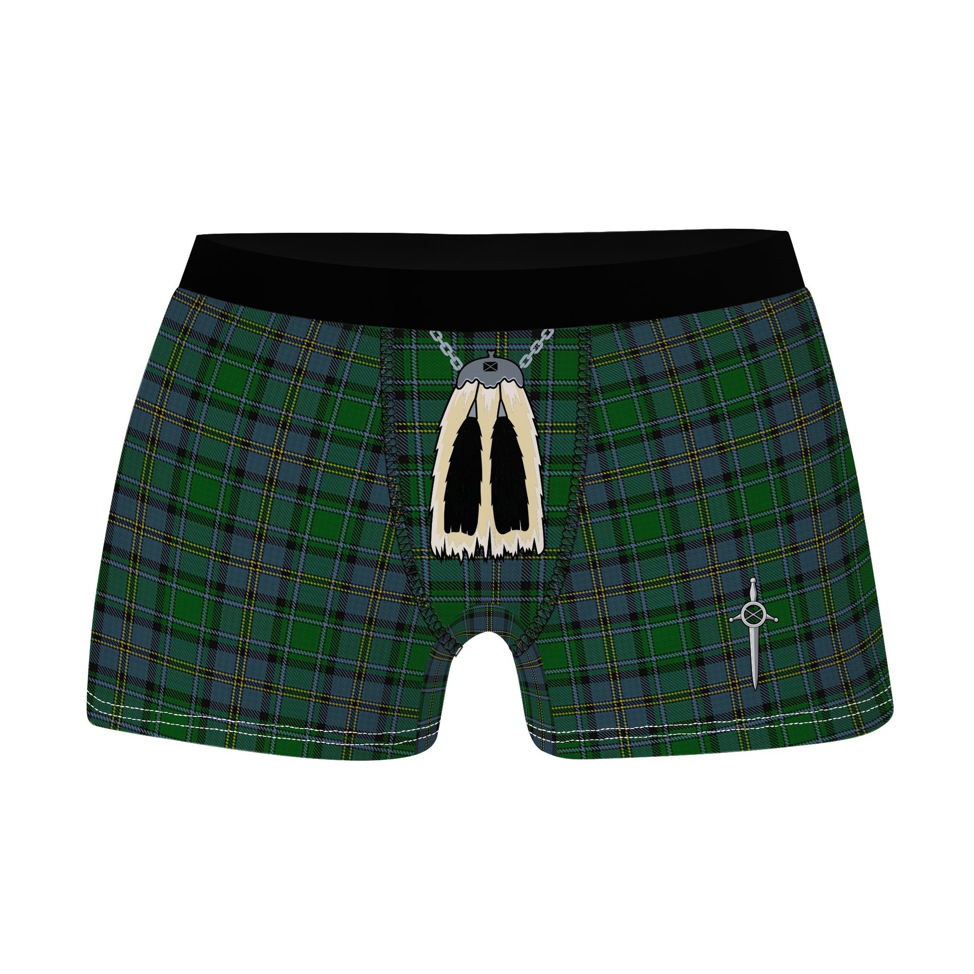 ScotsTee Shop Scottish Hope Vere Clan Highland Kilt Sporran Tartan Boxer Briefs