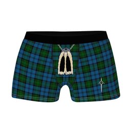ScotsTee Shop Scottish Kerr Hunting Clan Highland Kilt Sporran Tartan Boxer Briefs