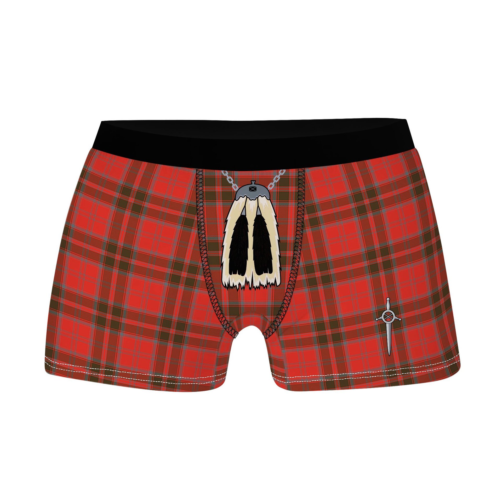 ScotsTee Shop Scottish Grant Weathered Clan Highland Kilt Sporran Tartan Boxer Briefs