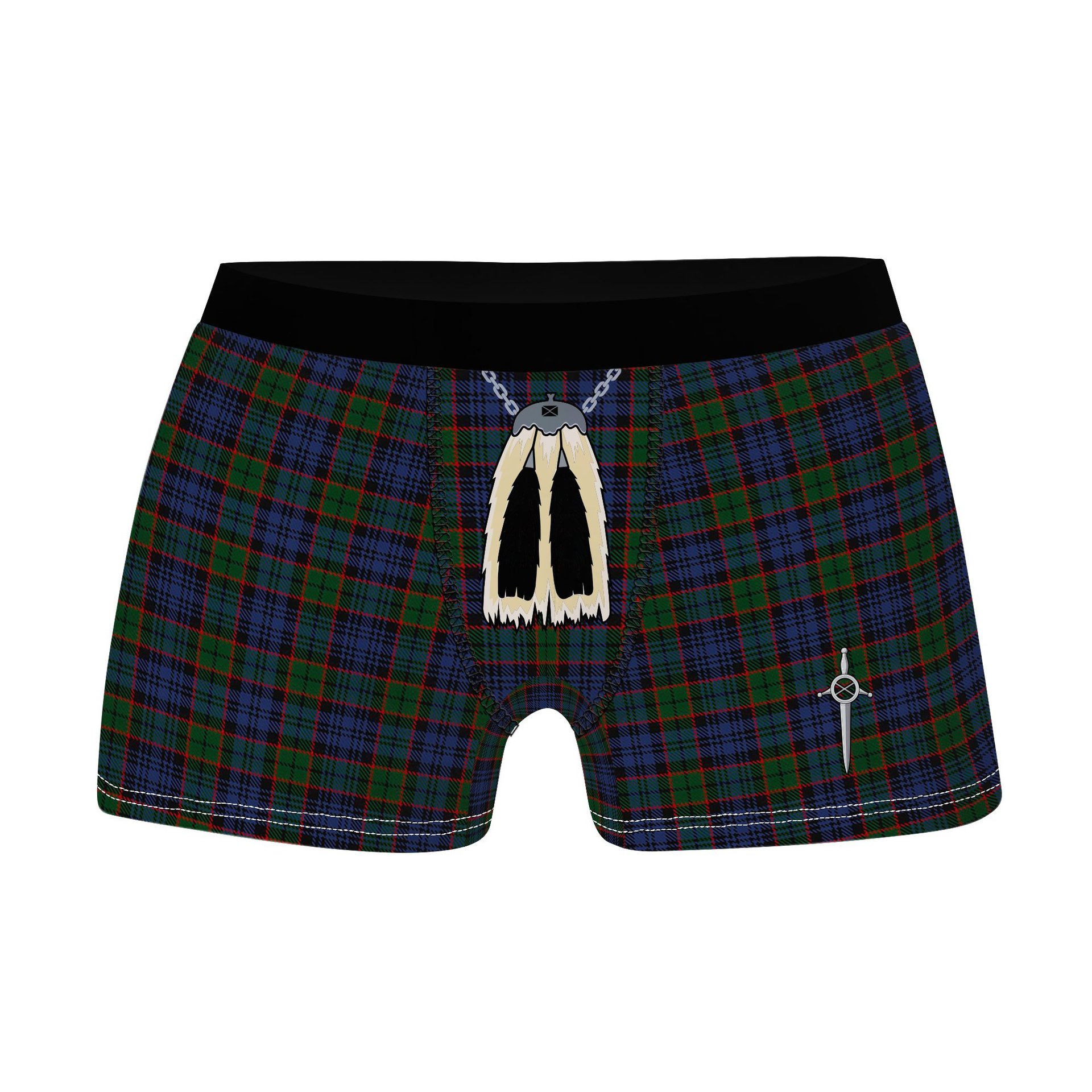 ScotsTee Shop Scottish Fletcher Clan Highland Kilt Sporran Tartan Boxer Briefs