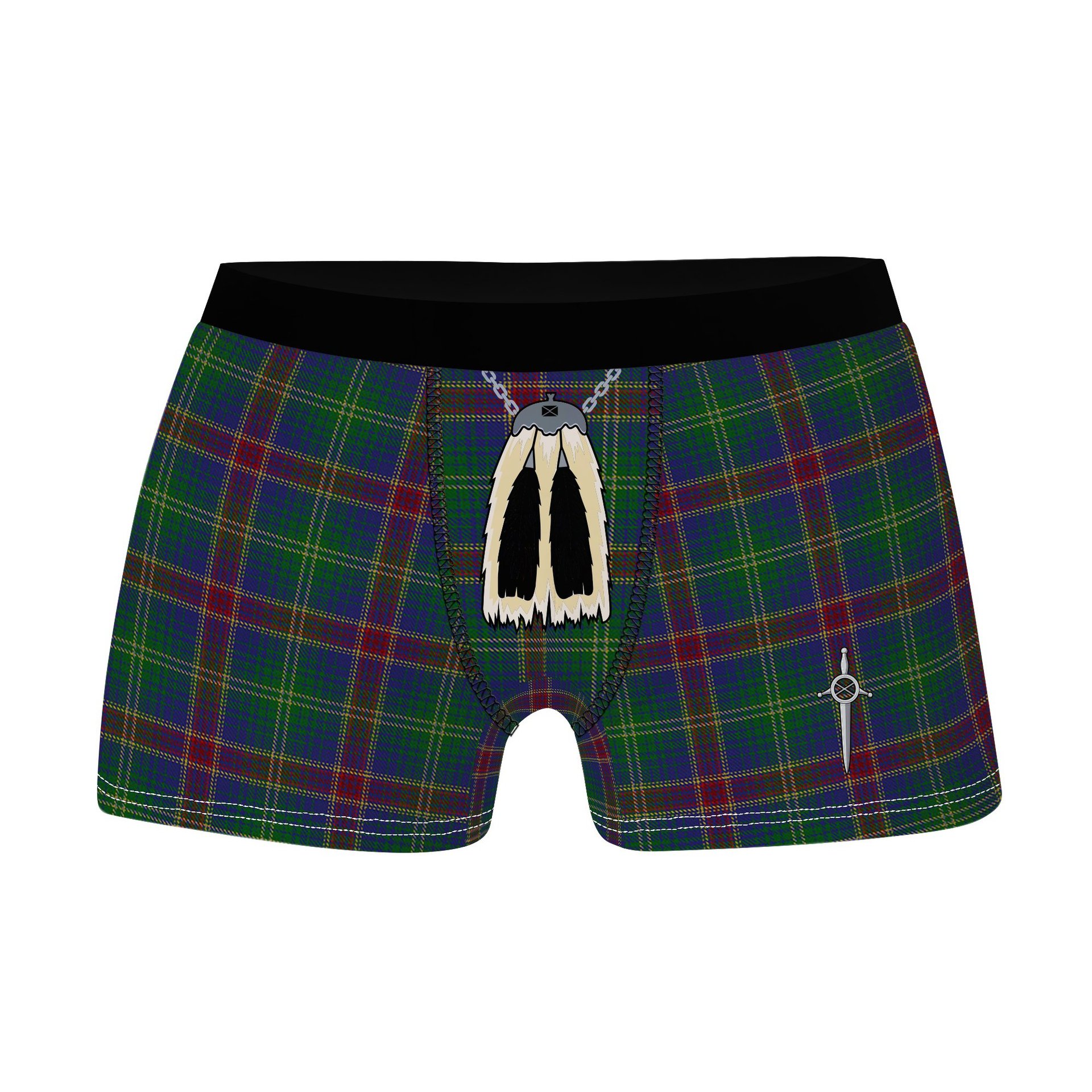 ScotsTee Shop Scottish Hart of Scotland Clan Highland Kilt Sporran Tartan Boxer Briefs