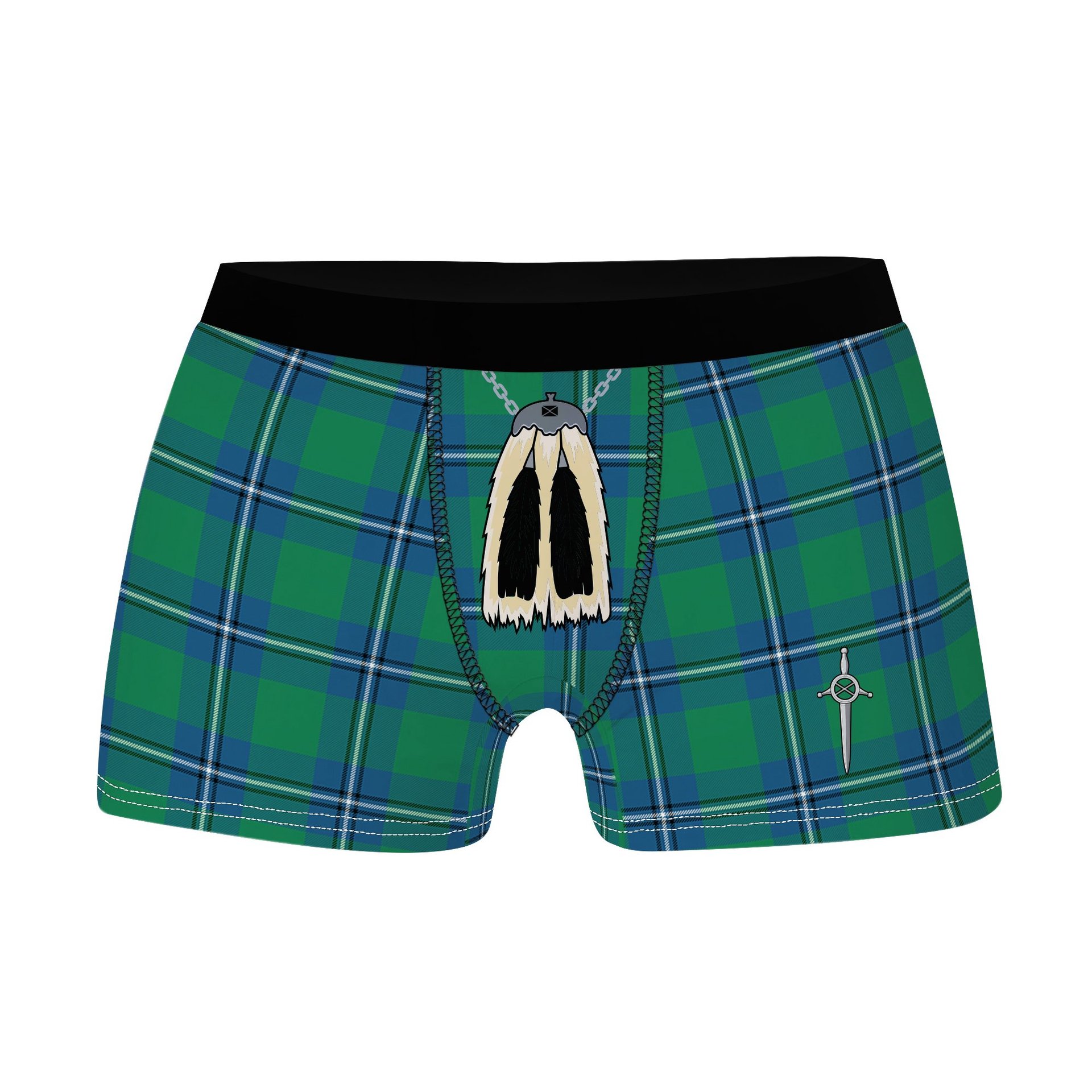 ScotsTee Shop Scottish Irvine Ancient Clan Highland Kilt Sporran Tartan Boxer Briefs
