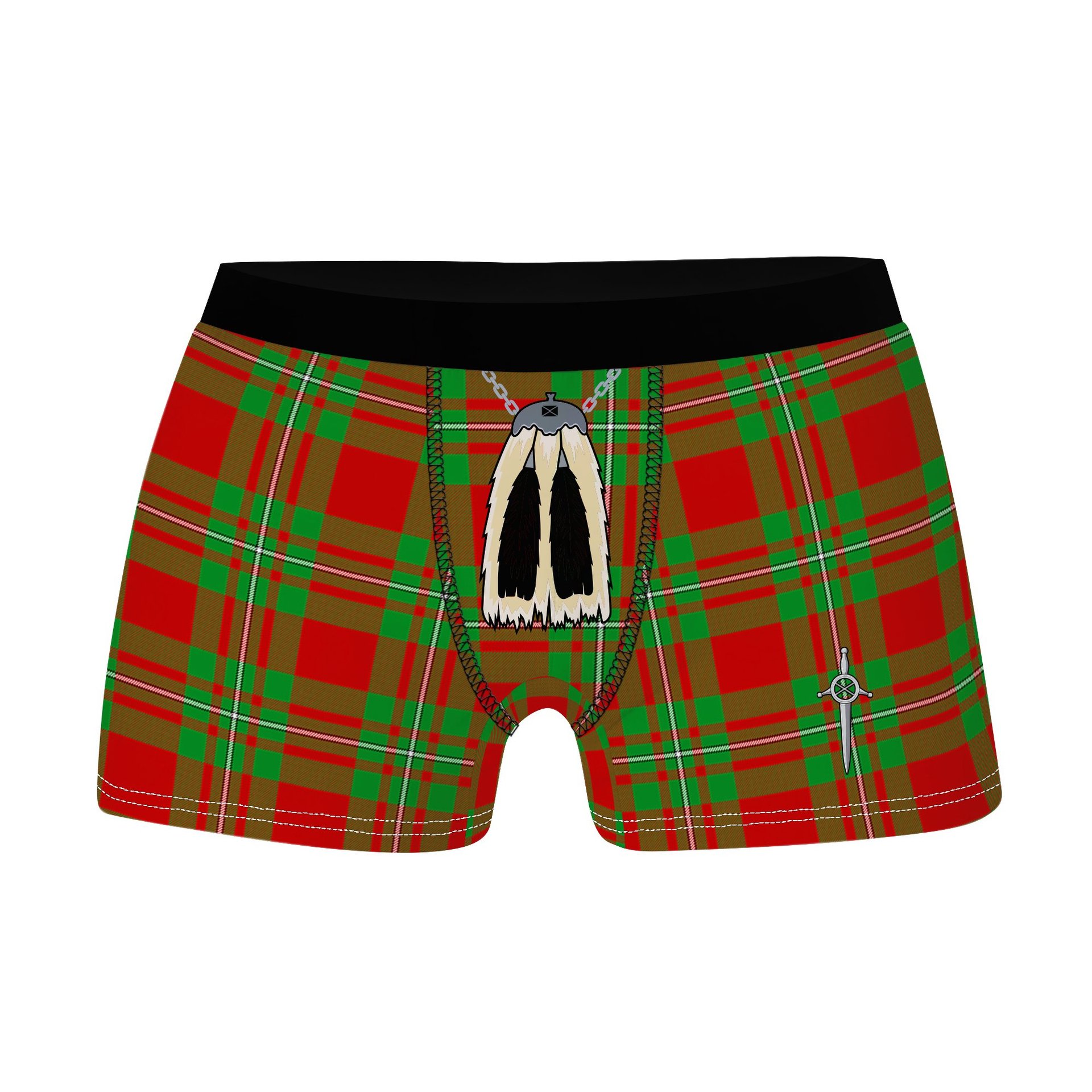 ScotsTee Shop Scottish Gregor Modern Clan Highland Kilt Sporran Tartan Boxer Briefs