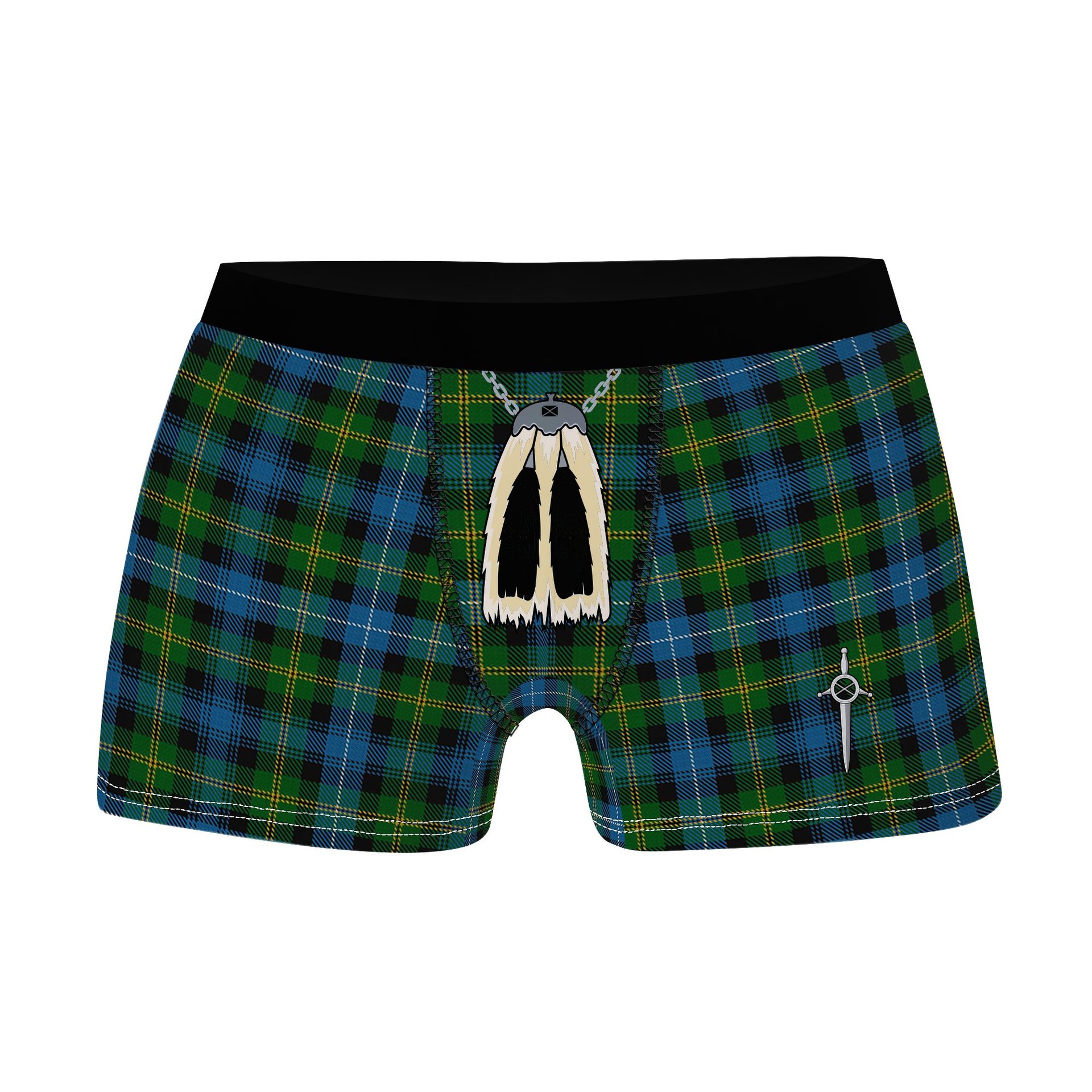 ScotsTee Shop Scottish Dyce Clan Highland Kilt Sporran Tartan Boxer Briefs