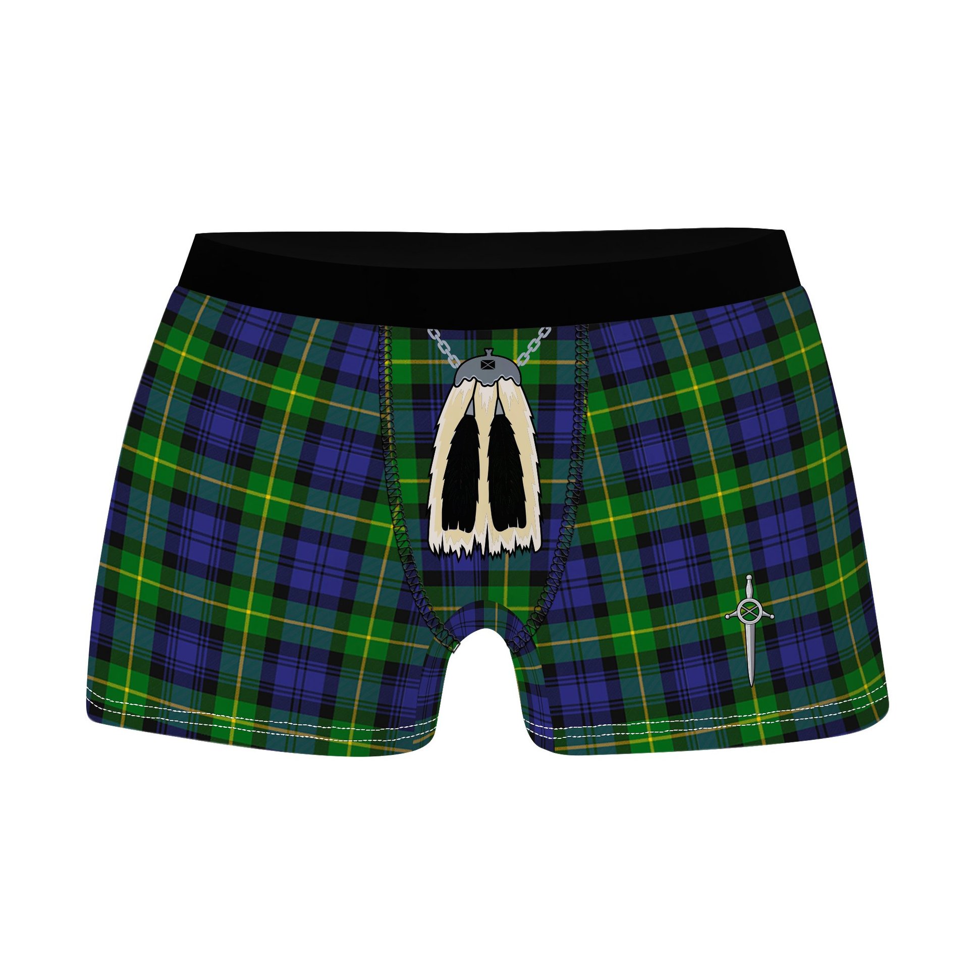 ScotsTee Shop Scottish Gordon Modern Clan Highland Kilt Sporran Tartan Boxer Briefs