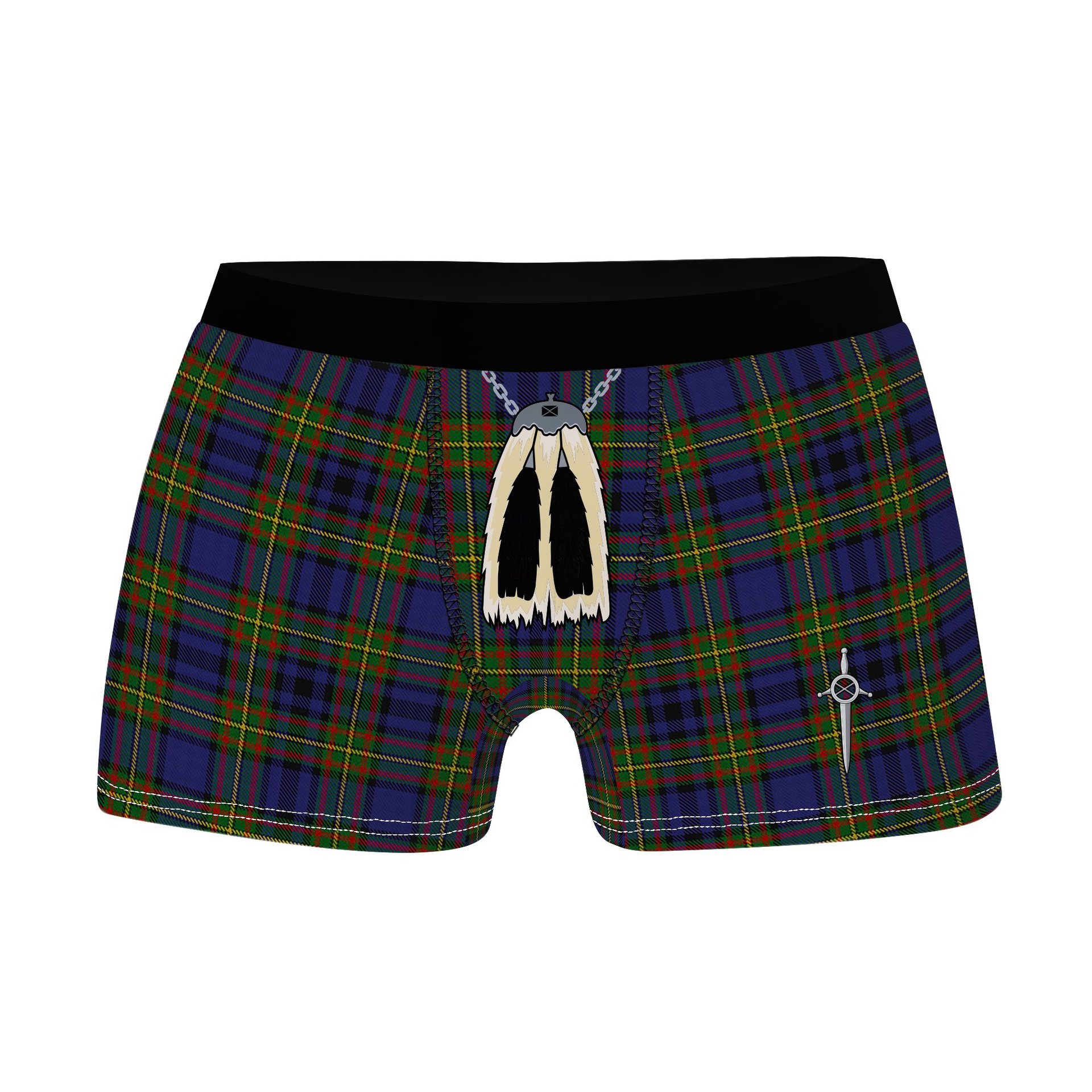 ScotsTee Shop Scottish Gillies 1 Clan Highland Kilt Sporran Tartan Boxer Briefs