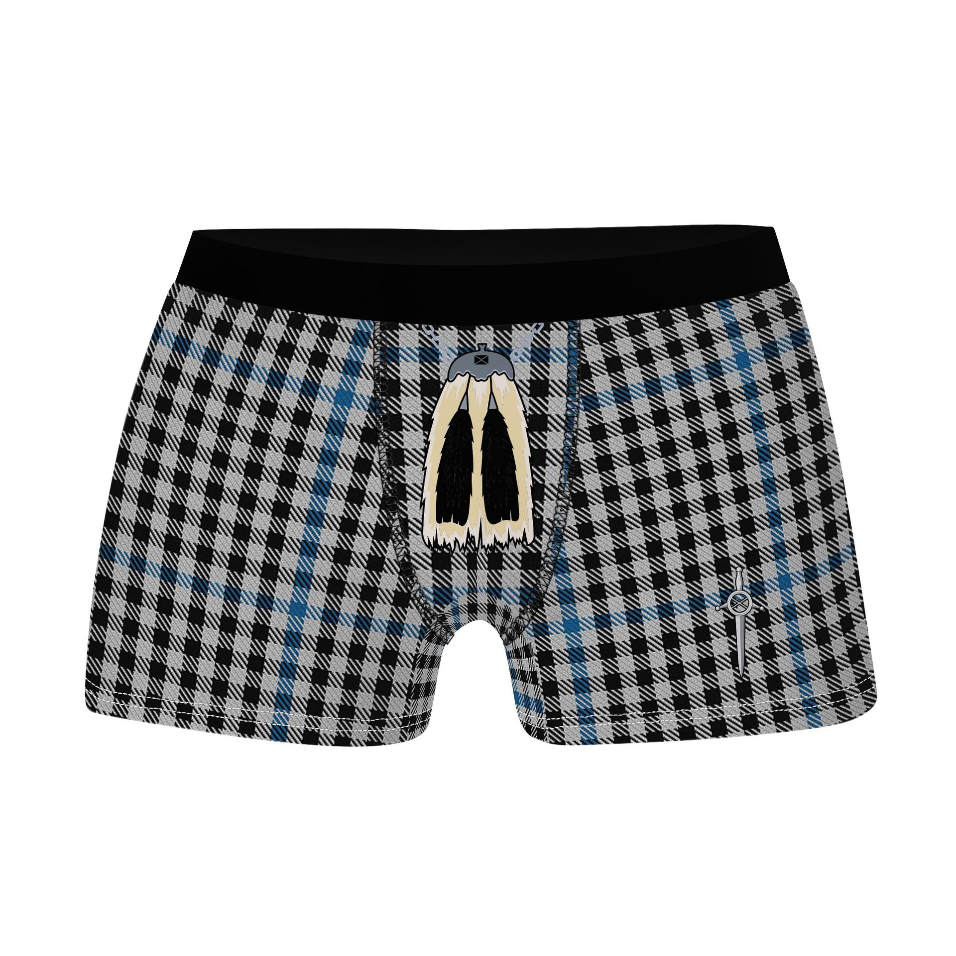 ScotsTee Shop Scottish Gladstanes Clan Highland Kilt Sporran Tartan Boxer Briefs