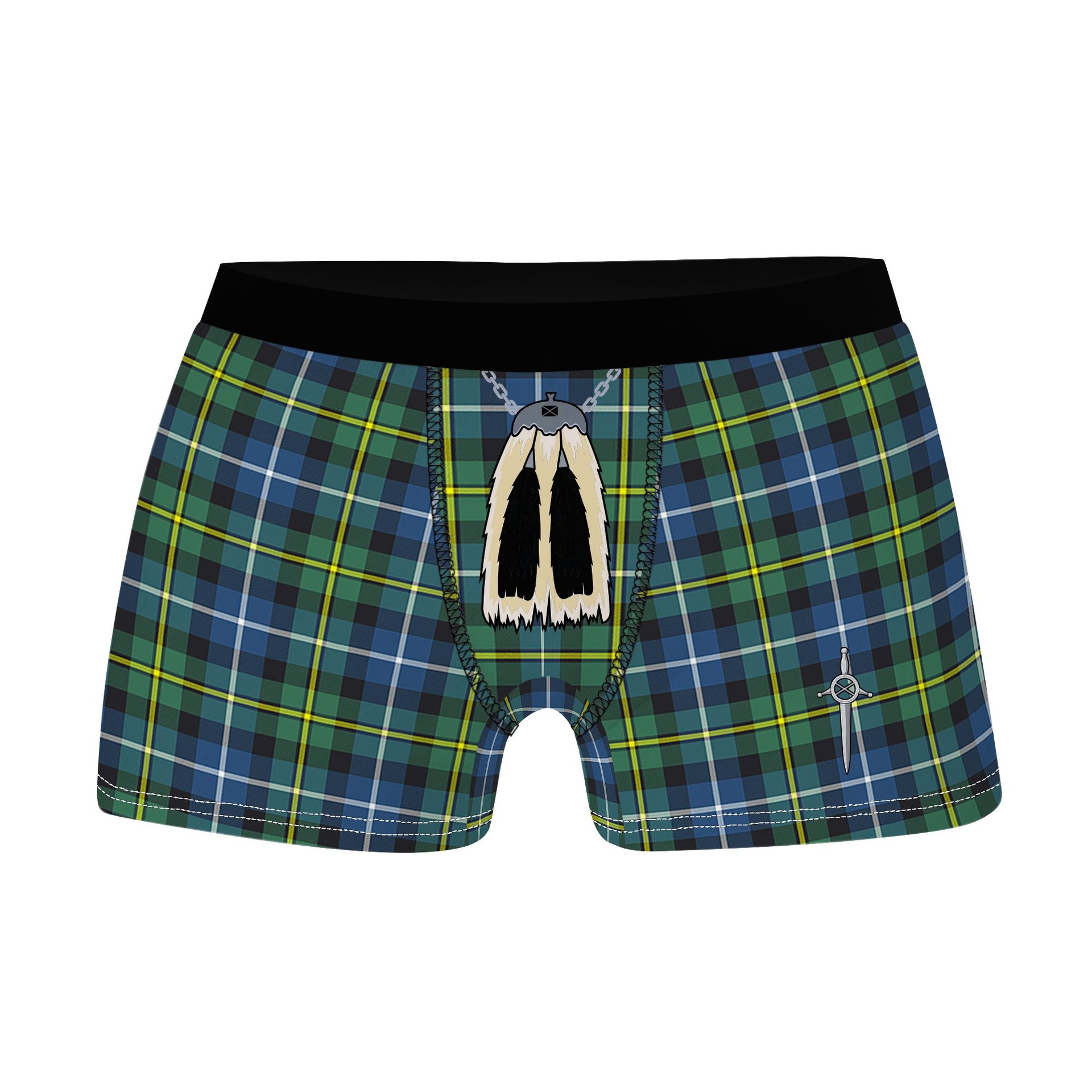 ScotsTee Shop Scottish MacNeill Of Barra Ancient Clan Highland Kilt Sporran Tartan Boxer Briefs