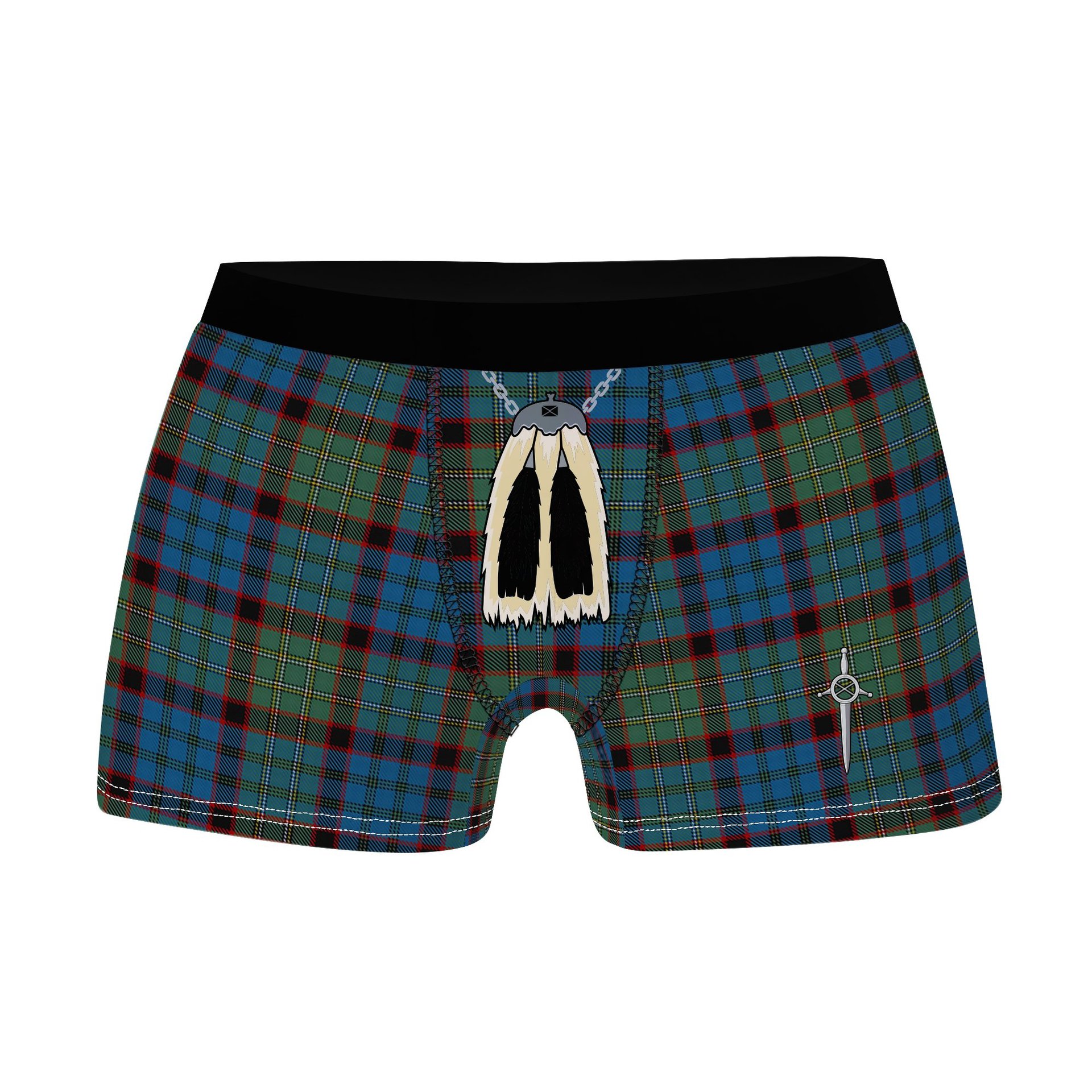 ScotsTee Shop Scottish MacNicol Hunting Clan Highland Kilt Sporran Tartan Boxer Briefs