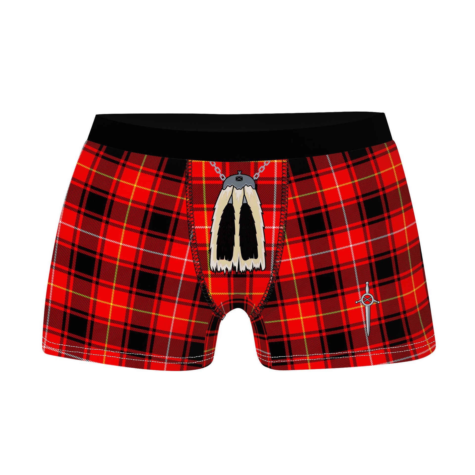 ScotsTee Shop Scottish MacIver Modern SC Clan Highland Kilt Sporran Tartan Boxer Briefs