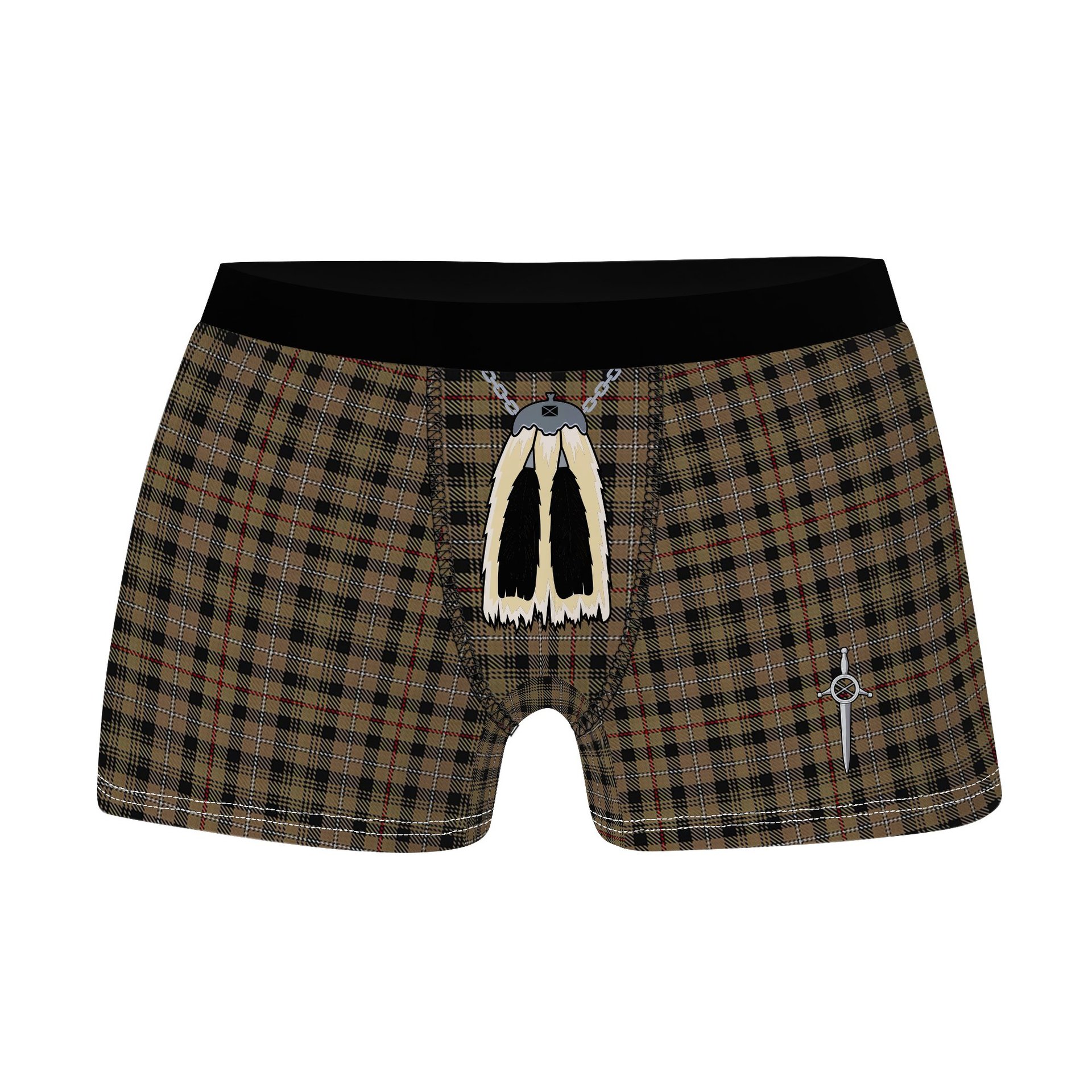 ScotsTee Shop Scottish MacKenzie Hunting Clan Highland Kilt Sporran Tartan Boxer Briefs