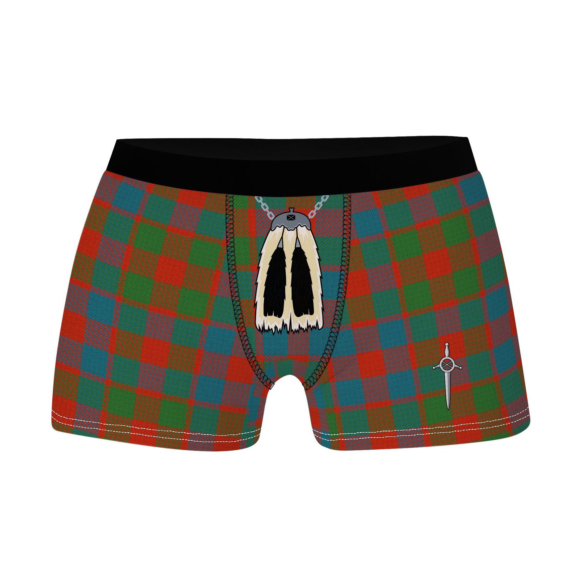 ScotsTee Shop Scottish MacGowan Ancient Clan Highland Kilt Sporran Tartan Boxer Briefs