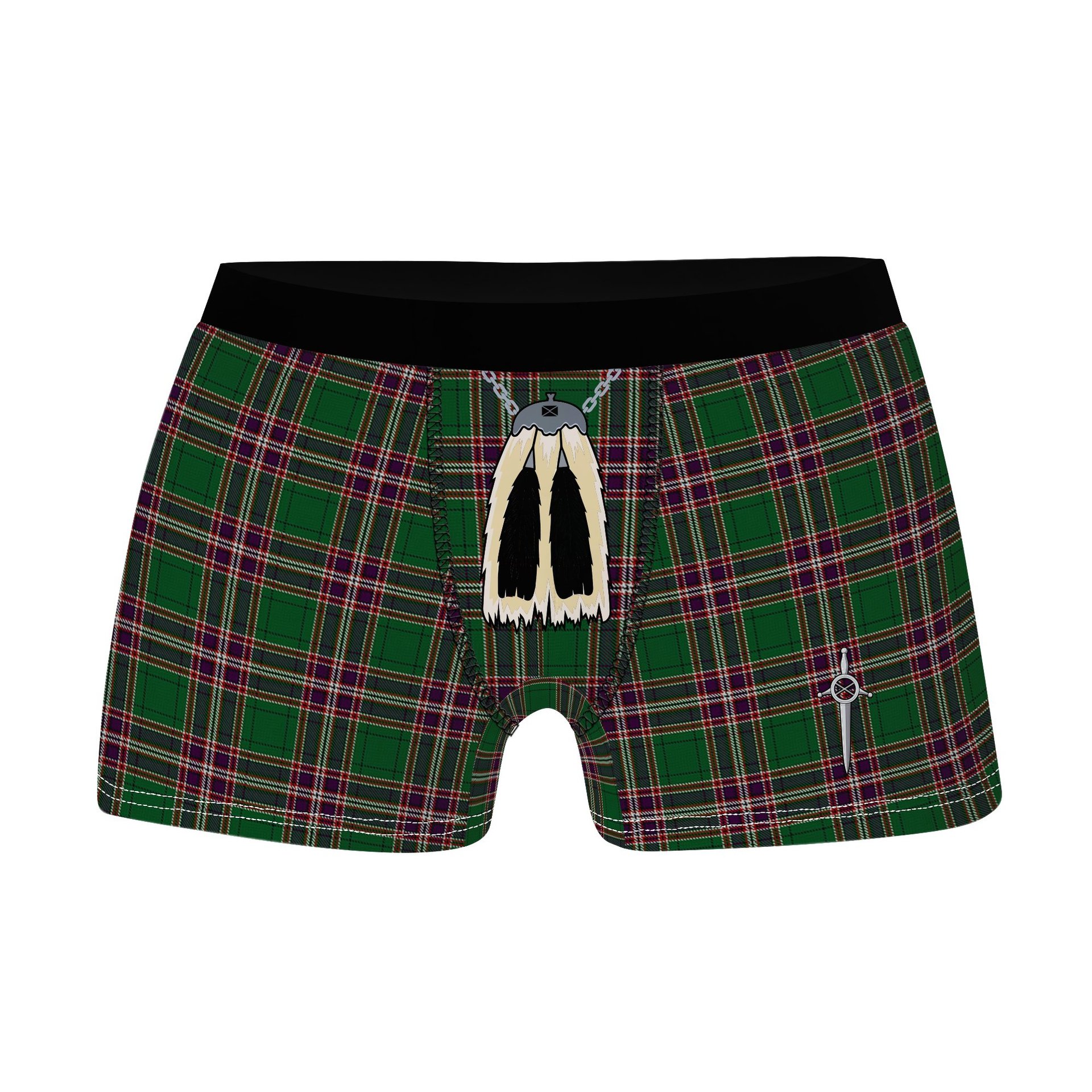 ScotsTee Shop Scottish MacFarlane Hunting Clan Highland Kilt Sporran Tartan Boxer Briefs