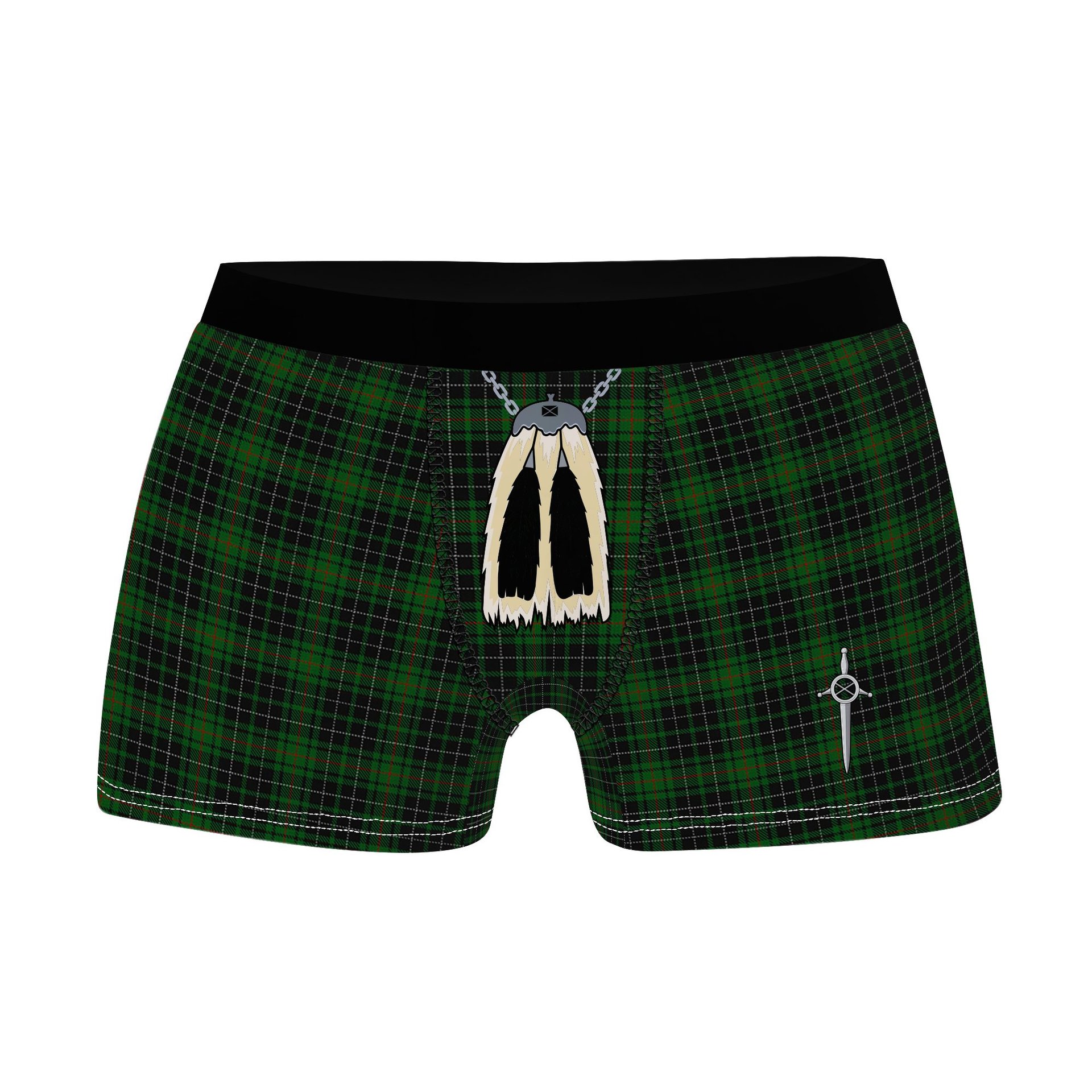 ScotsTee Shop Scottish MacAulay Hunting Clan Highland Kilt Sporran Tartan Boxer Briefs