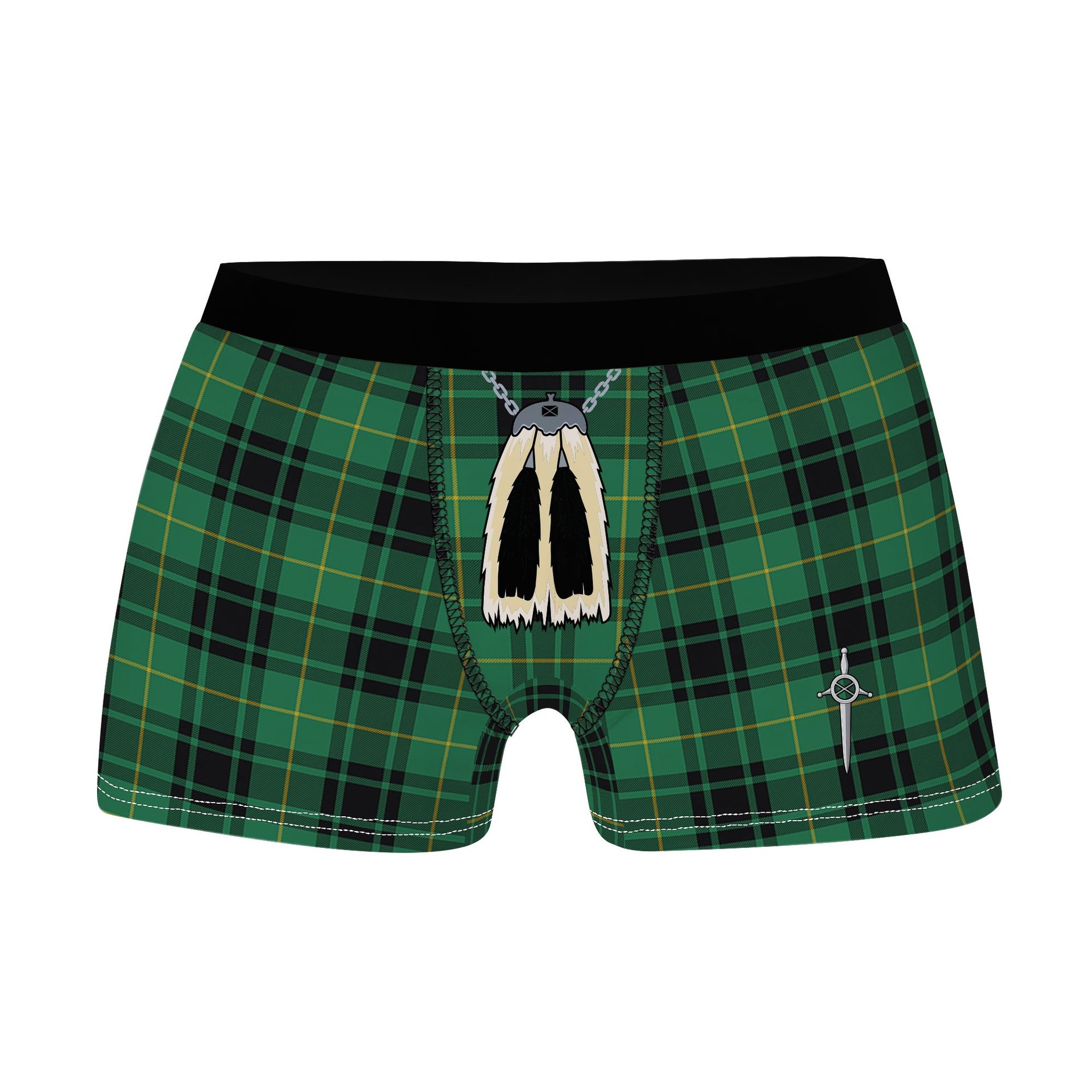 ScotsTee Shop Scottish MacArthur Ancient Clan Highland Kilt Sporran Tartan Boxer Briefs