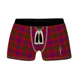 ScotsTee Shop Scottish Lovat or Fraser Clan Highland Kilt Sporran Tartan Boxer Briefs