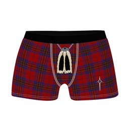 ScotsTee Shop Scottish Leslie Red Clan Highland Kilt Sporran Tartan Boxer Briefs