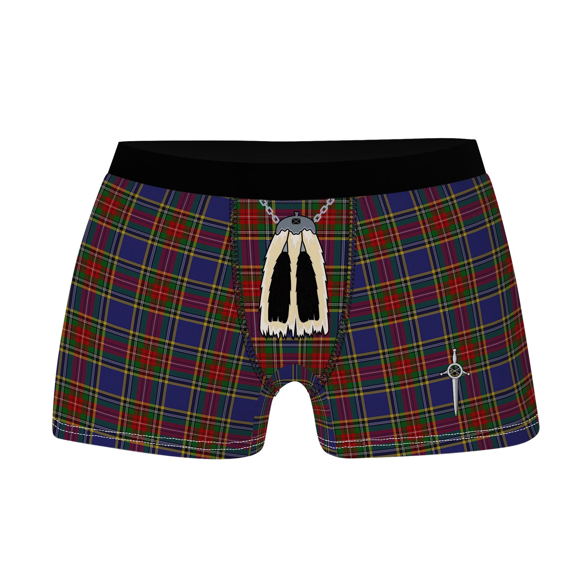 ScotsTee Shop Scottish MacBeth Clan Highland Kilt Sporran Tartan Boxer Briefs