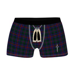 ScotsTee Shop Scottish MacCaughan or MacEachain Clan Highland Kilt Sporran Tartan Boxer Briefs