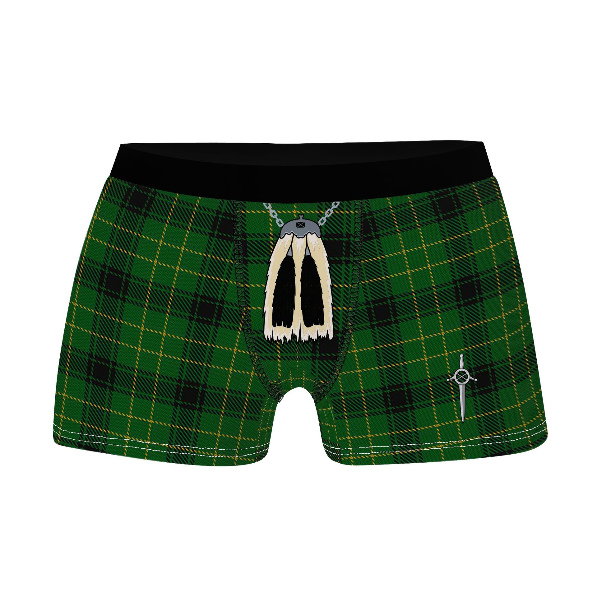 ScotsTee Shop Scottish MacArthur Highland Clan Highland Kilt Sporran Tartan Boxer Briefs