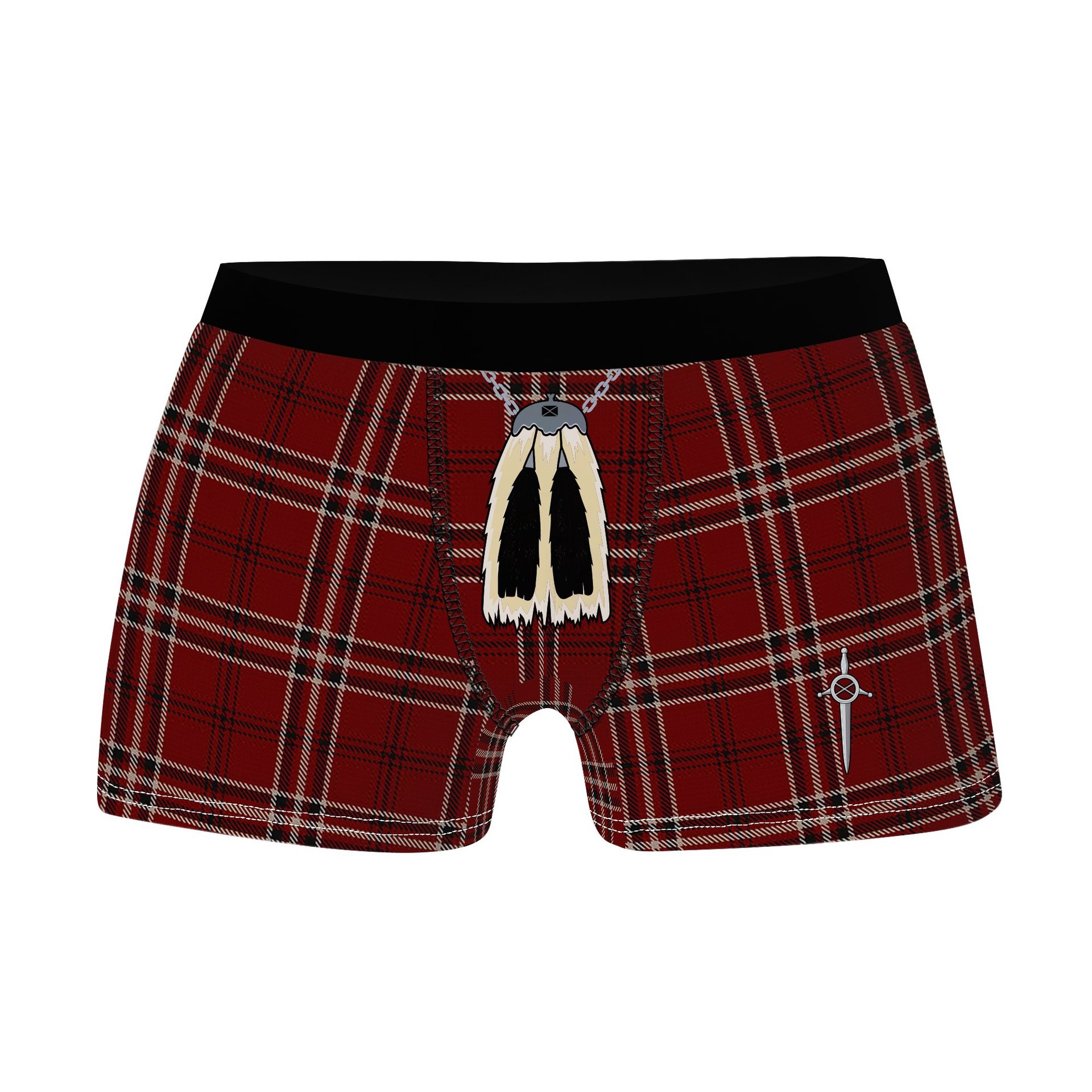 ScotsTee Shop Scottish Lougheed Clan Highland Kilt Sporran Tartan Boxer Briefs