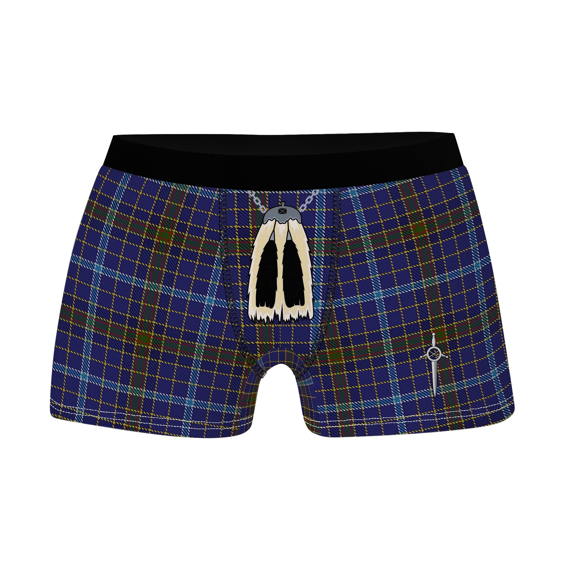 ScotsTee Shop Scottish Knox 2 Clan Highland Kilt Sporran Tartan Boxer Briefs
