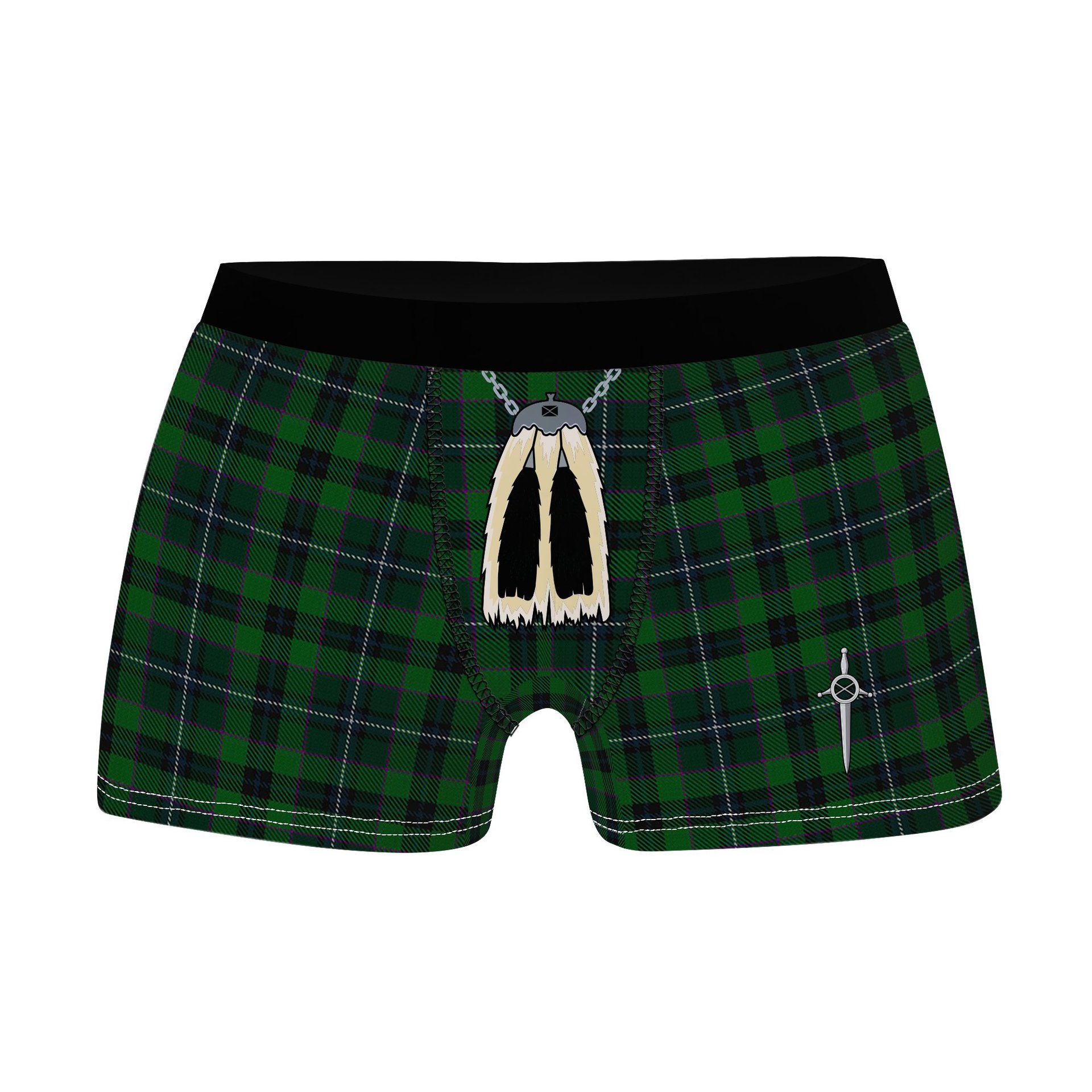 ScotsTee Shop Scottish Linden Clan Highland Kilt Sporran Tartan Boxer Briefs
