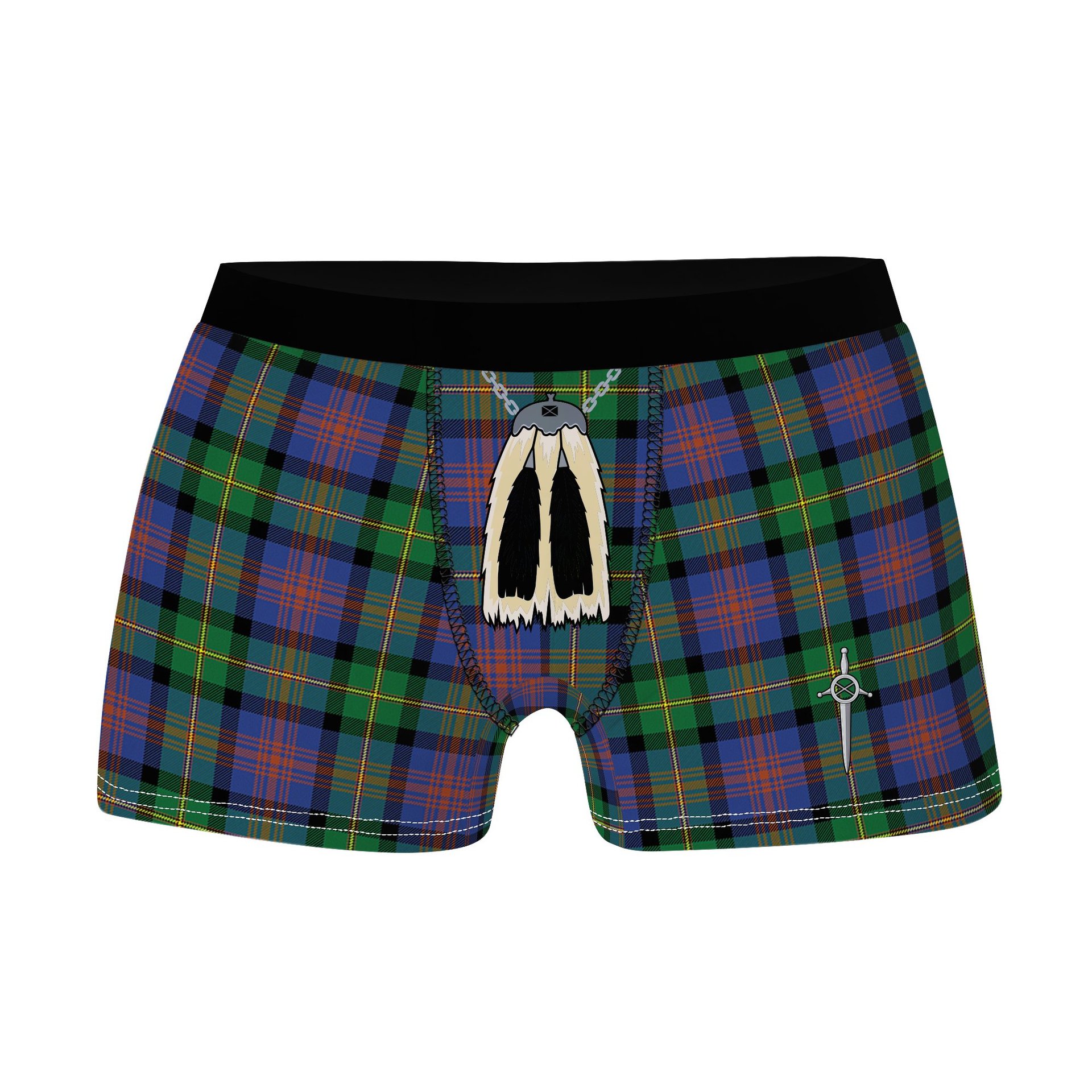 ScotsTee Shop Scottish Logan Ancient Clan Highland Kilt Sporran Tartan Boxer Briefs