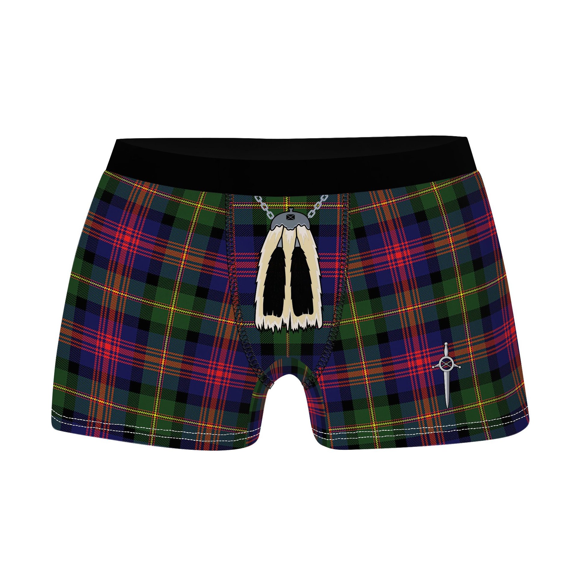 ScotsTee Shop Scottish Logan Modern Clan Highland Kilt Sporran Tartan Boxer Briefs