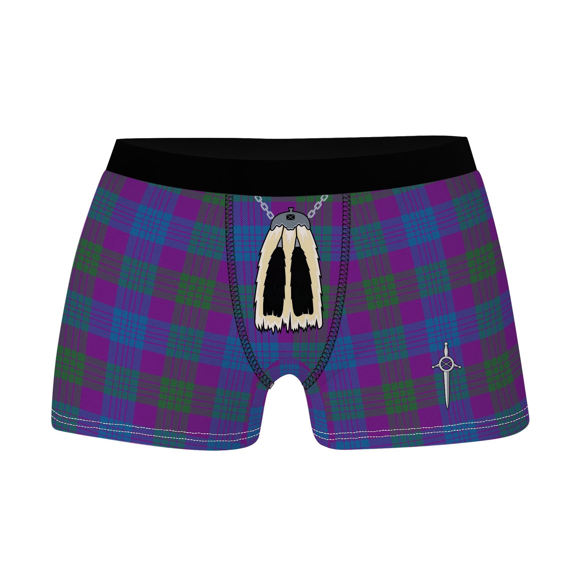 ScotsTee Shop Scottish Lang Modern Clan Clan Highland Kilt Sporran Tartan Boxer Briefs