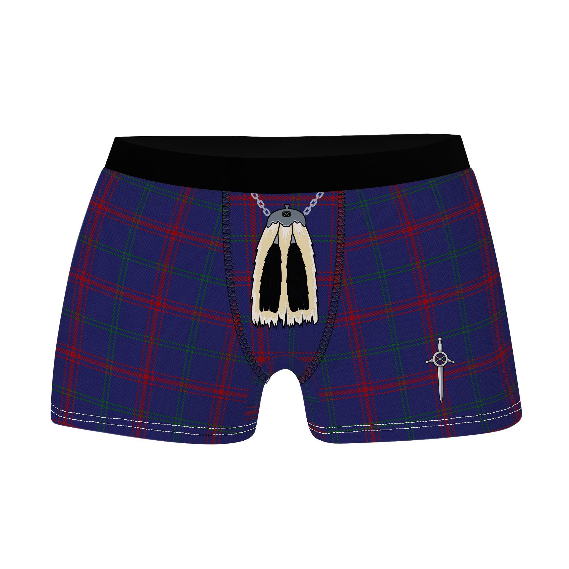 ScotsTee Shop Scottish Lynch Clan Highland Kilt Sporran Tartan Boxer Briefs