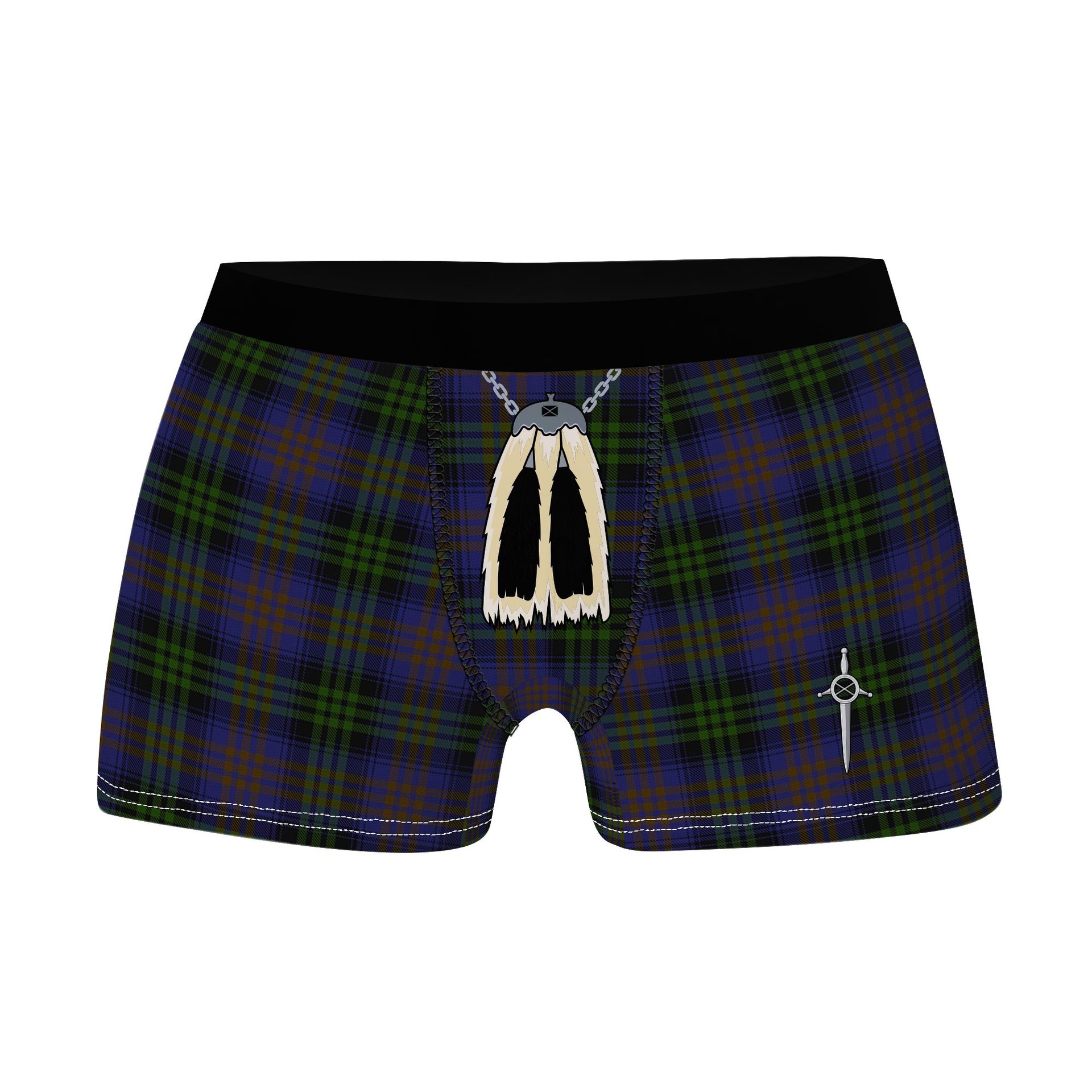 ScotsTee Shop Scottish Lysaght Hunting Clan Highland Kilt Sporran Tartan Boxer Briefs