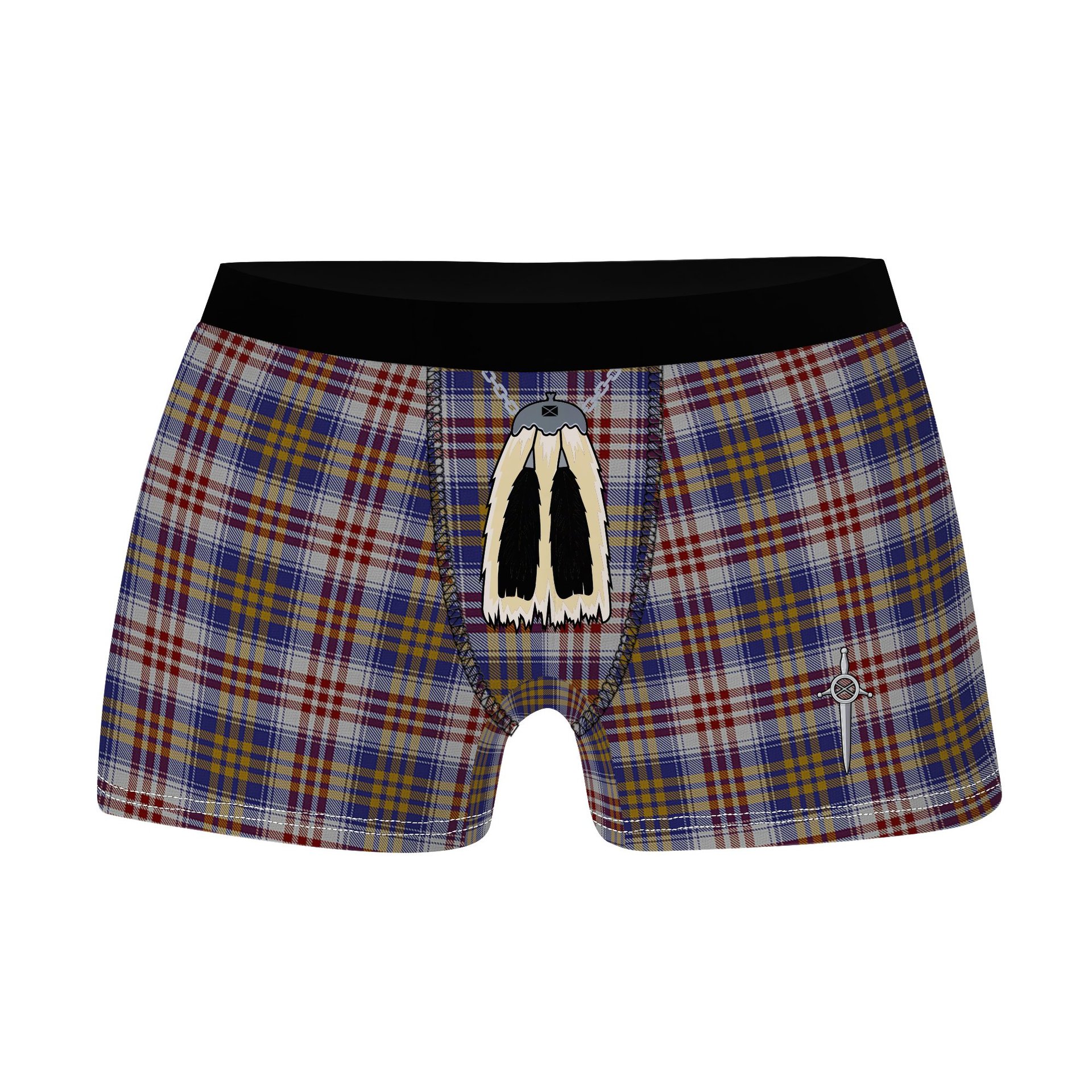 ScotsTee Shop Scottish Lysaght Dress Clan Highland Kilt Sporran Tartan Boxer Briefs