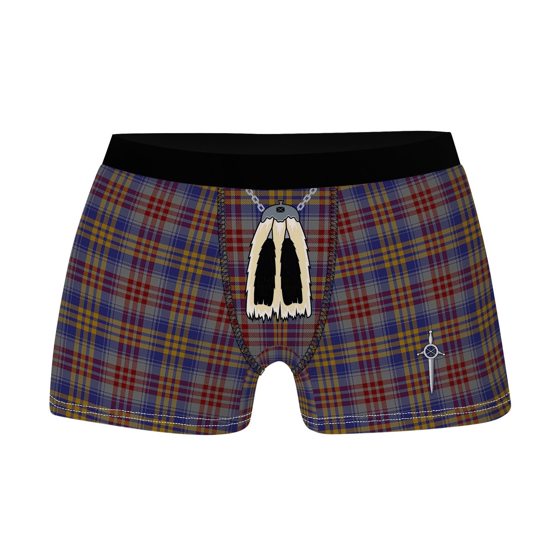ScotsTee Shop Scottish Lysaght Clan Highland Kilt Sporran Tartan Boxer Briefs
