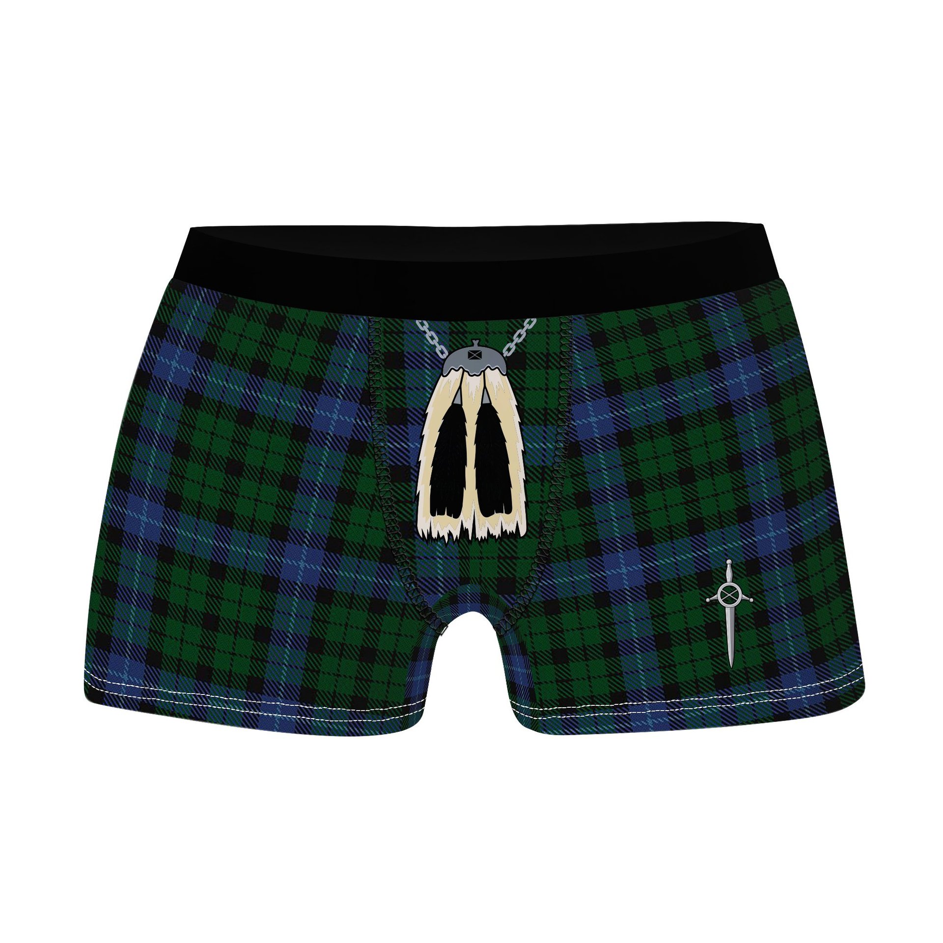 ScotsTee Shop Scottish MacIntyre Clan Highland Kilt Sporran Tartan Boxer Briefs