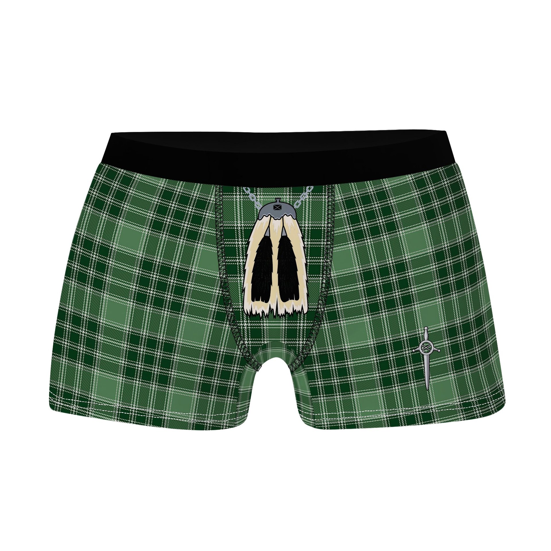 ScotsTee Shop Scottish MacDonald Lord of the Isles Hunting SC Clan Highland Kilt Sporran Tartan Boxer Briefs