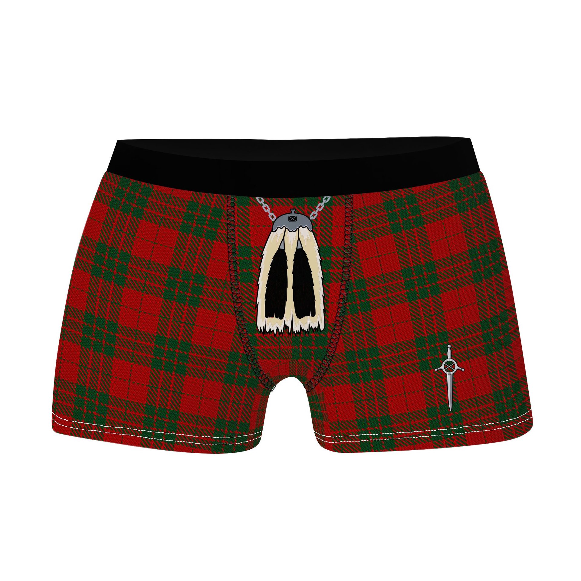 ScotsTee Shop Scottish MacGregor of Glenstrae Clan Highland Kilt Sporran Tartan Boxer Briefs
