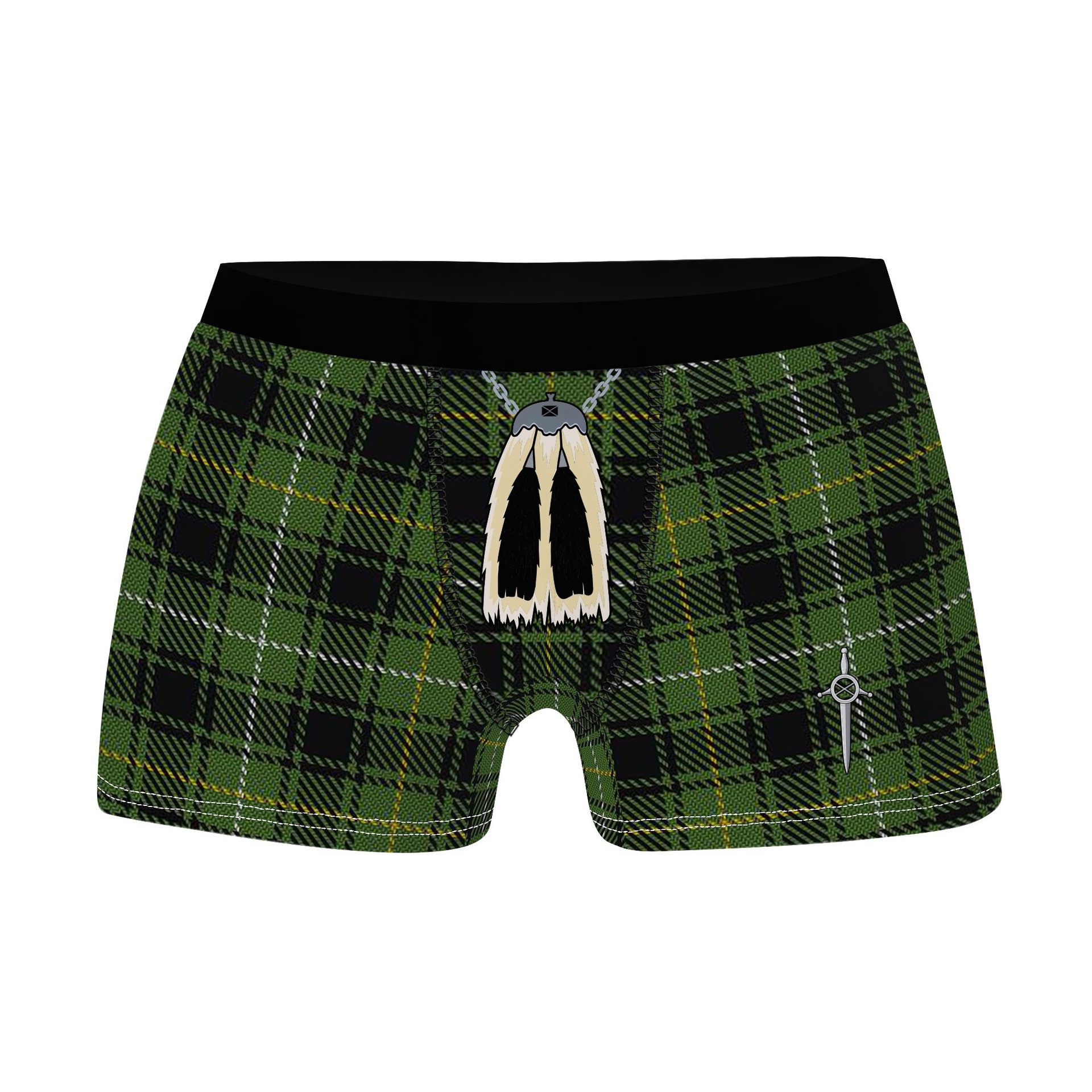 ScotsTee Shop Scottish MacIver Hunting Clan Highland Kilt Sporran Tartan Boxer Briefs