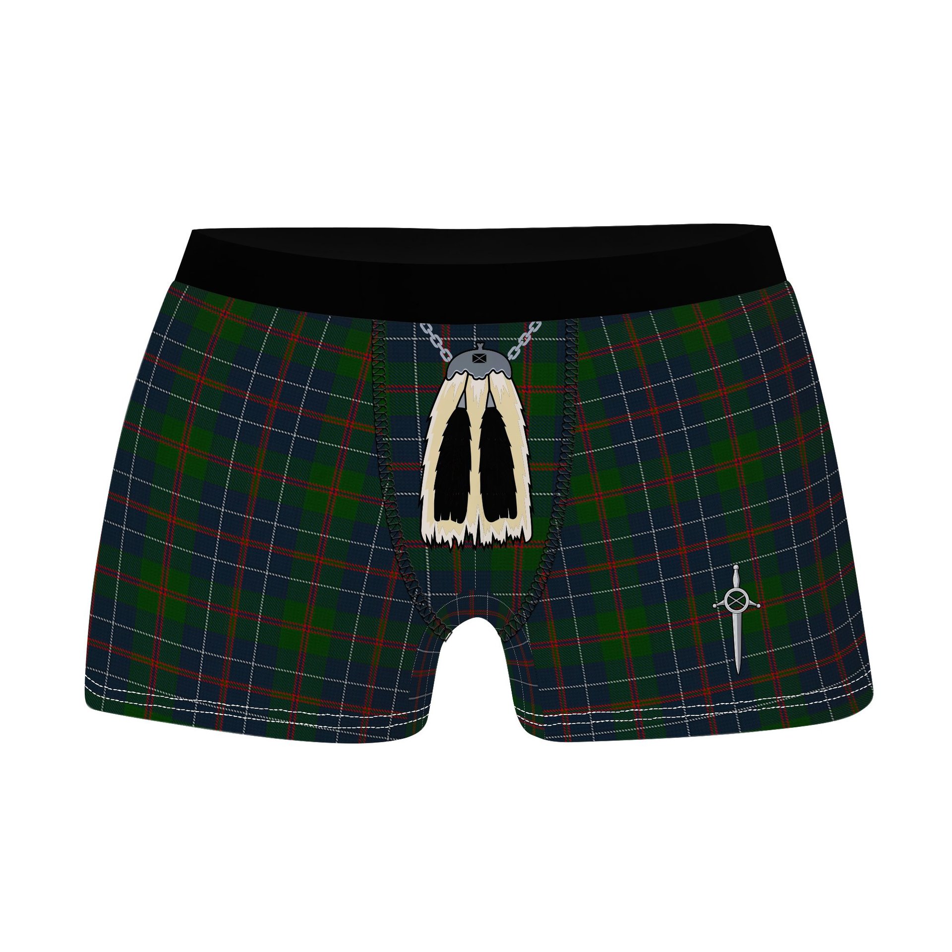 ScotsTee Shop Scottish MacHardy Clan Highland Kilt Sporran Tartan Boxer Briefs