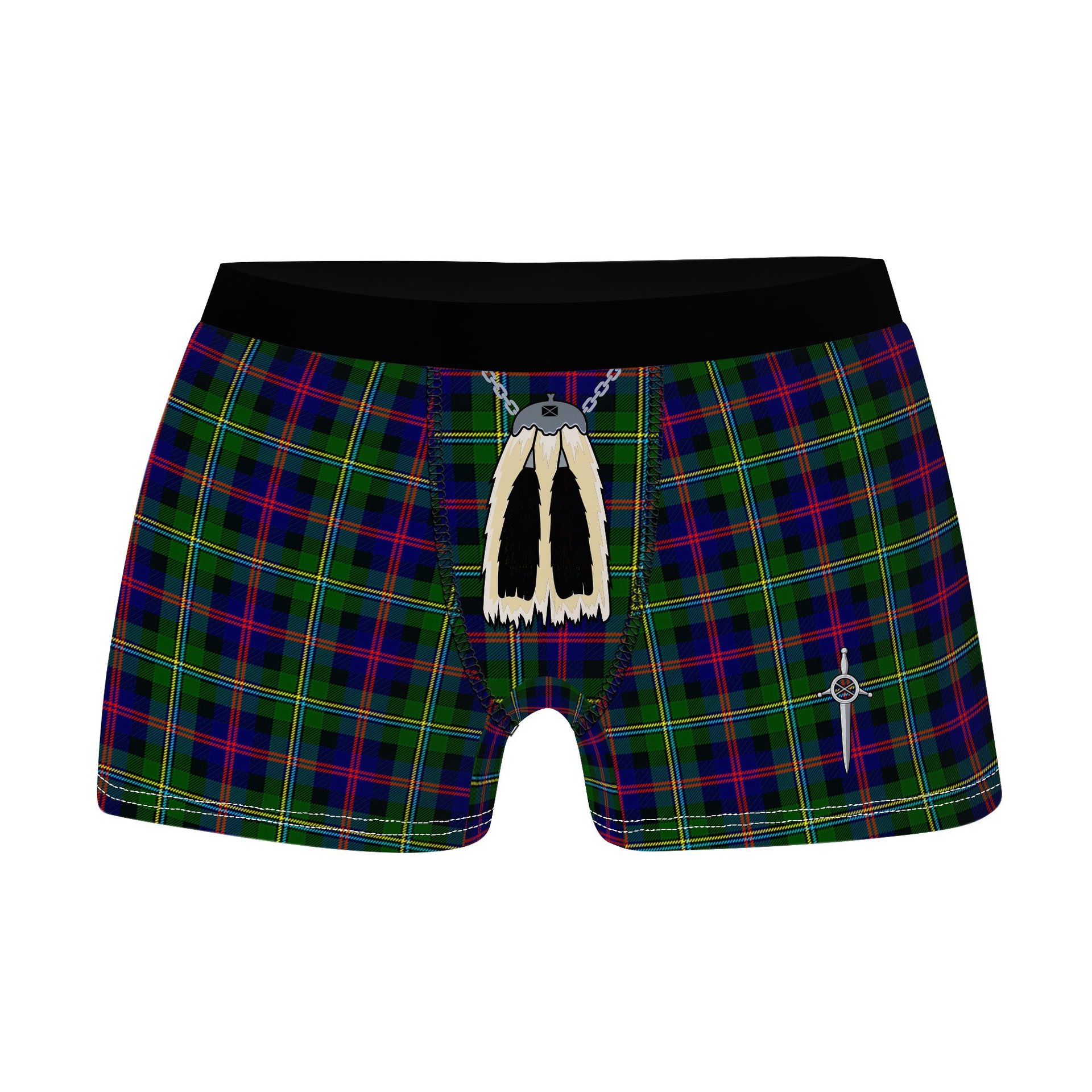 ScotsTee Shop Scottish MacCallum #2 Clan Highland Kilt Sporran Tartan Boxer Briefs