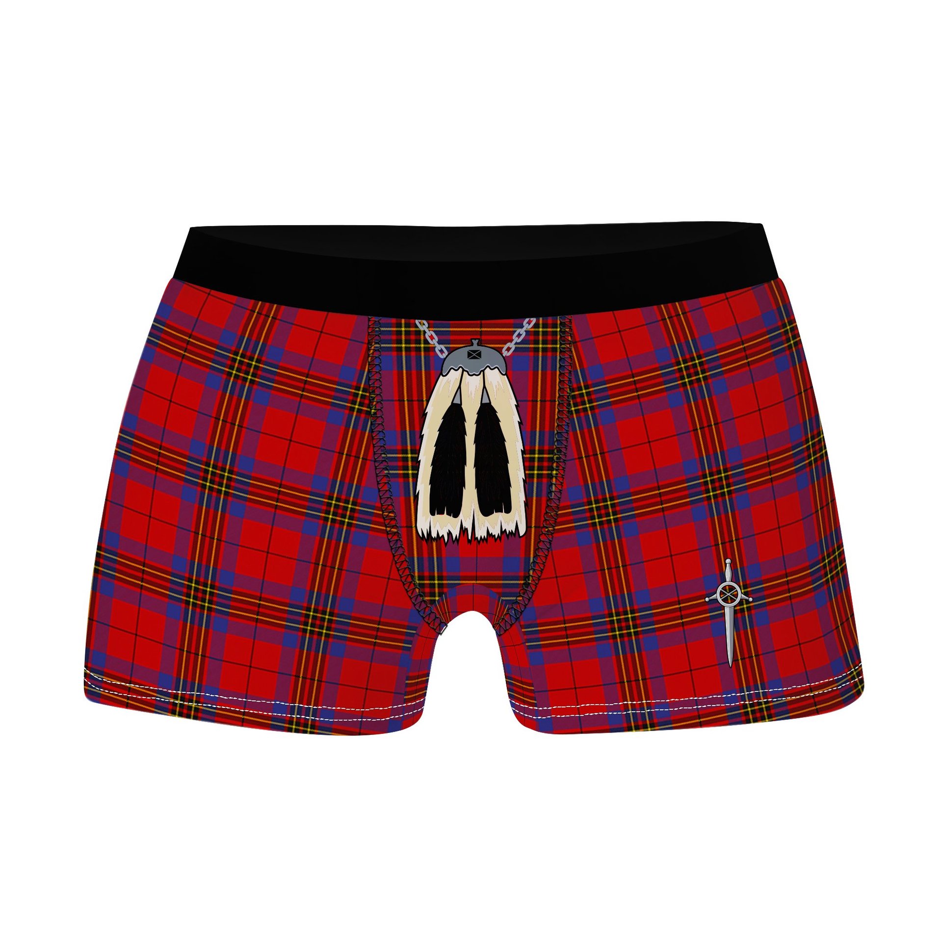 ScotsTee Shop Scottish Leslie Modern Clan Highland Kilt Sporran Tartan Boxer Briefs