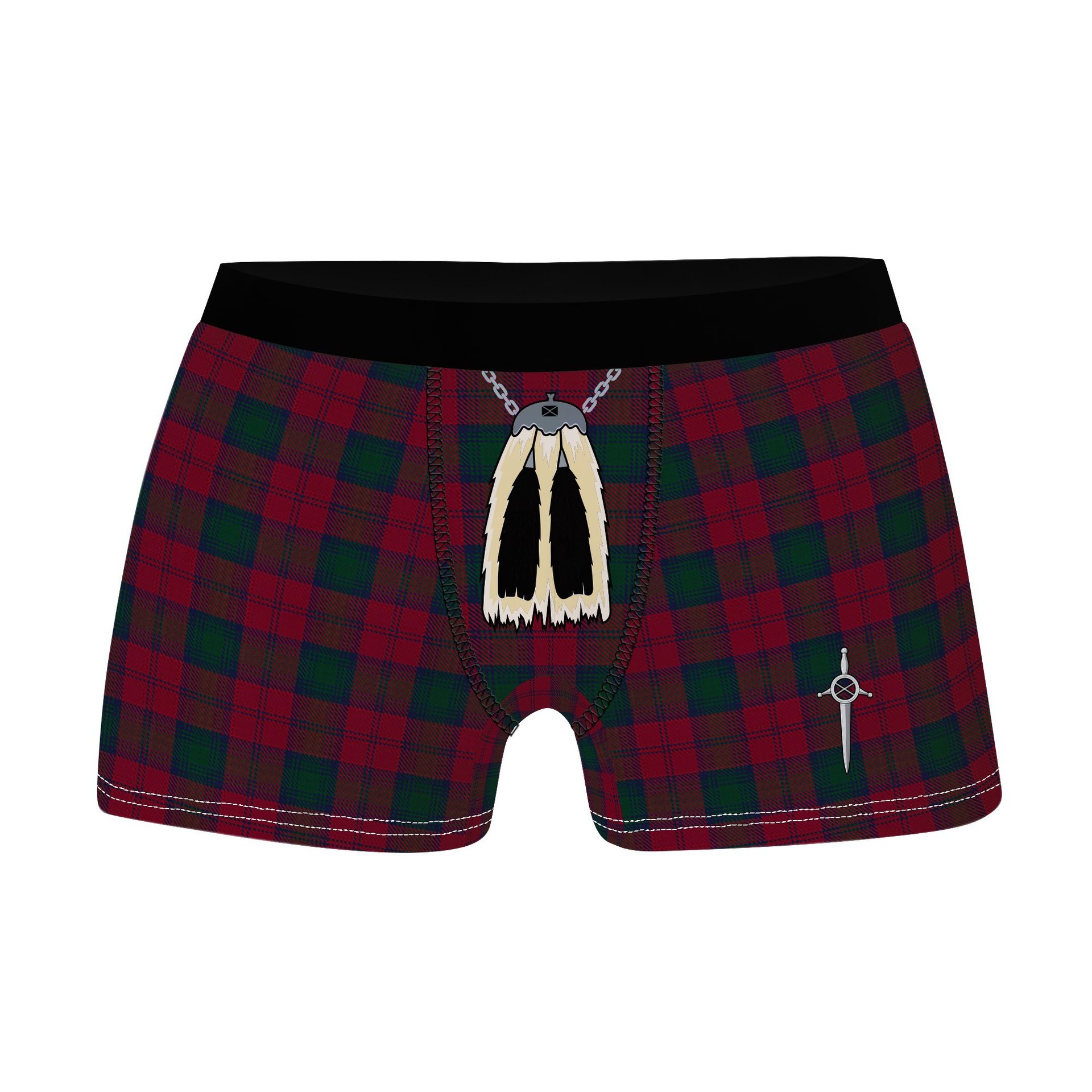 ScotsTee Shop Scottish Lindsay Clan Highland Kilt Sporran Tartan Boxer Briefs