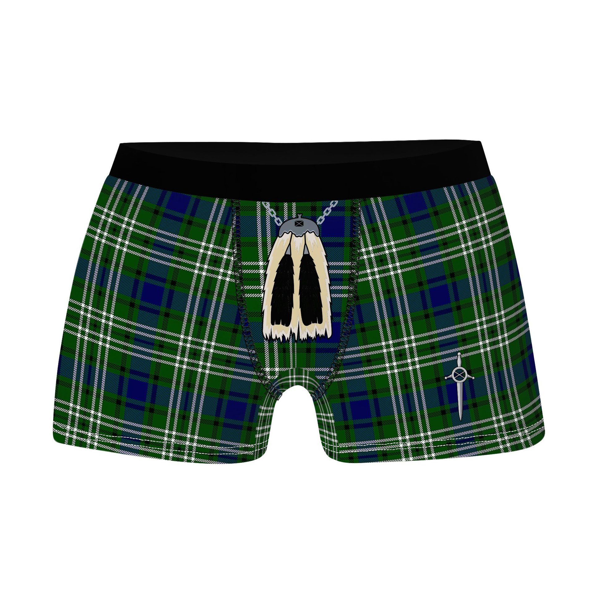 ScotsTee Shop Scottish Learmonth Clan Highland Kilt Sporran Tartan Boxer Briefs