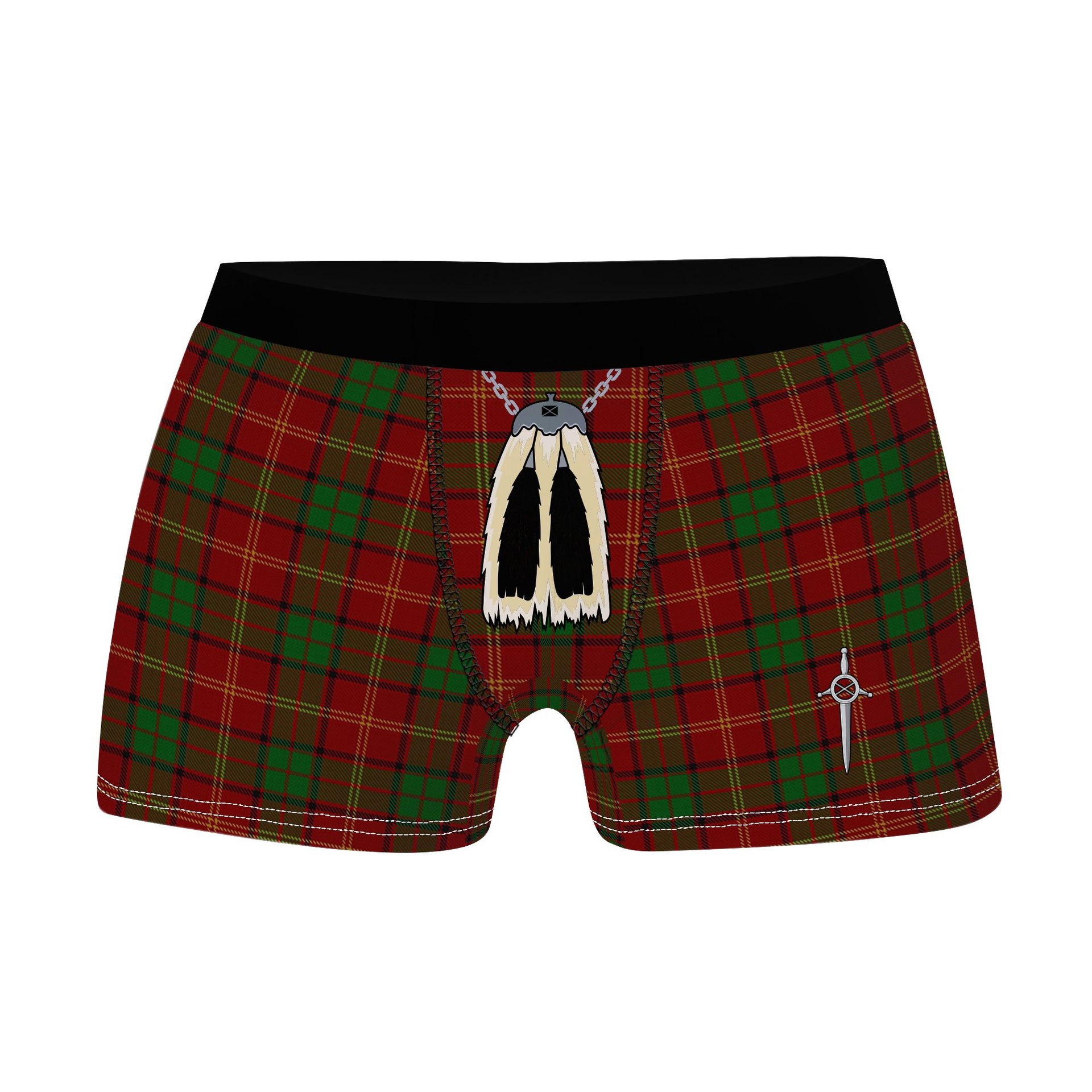 ScotsTee Shop Scottish Kirk Clan Highland Kilt Sporran Tartan Boxer Briefs