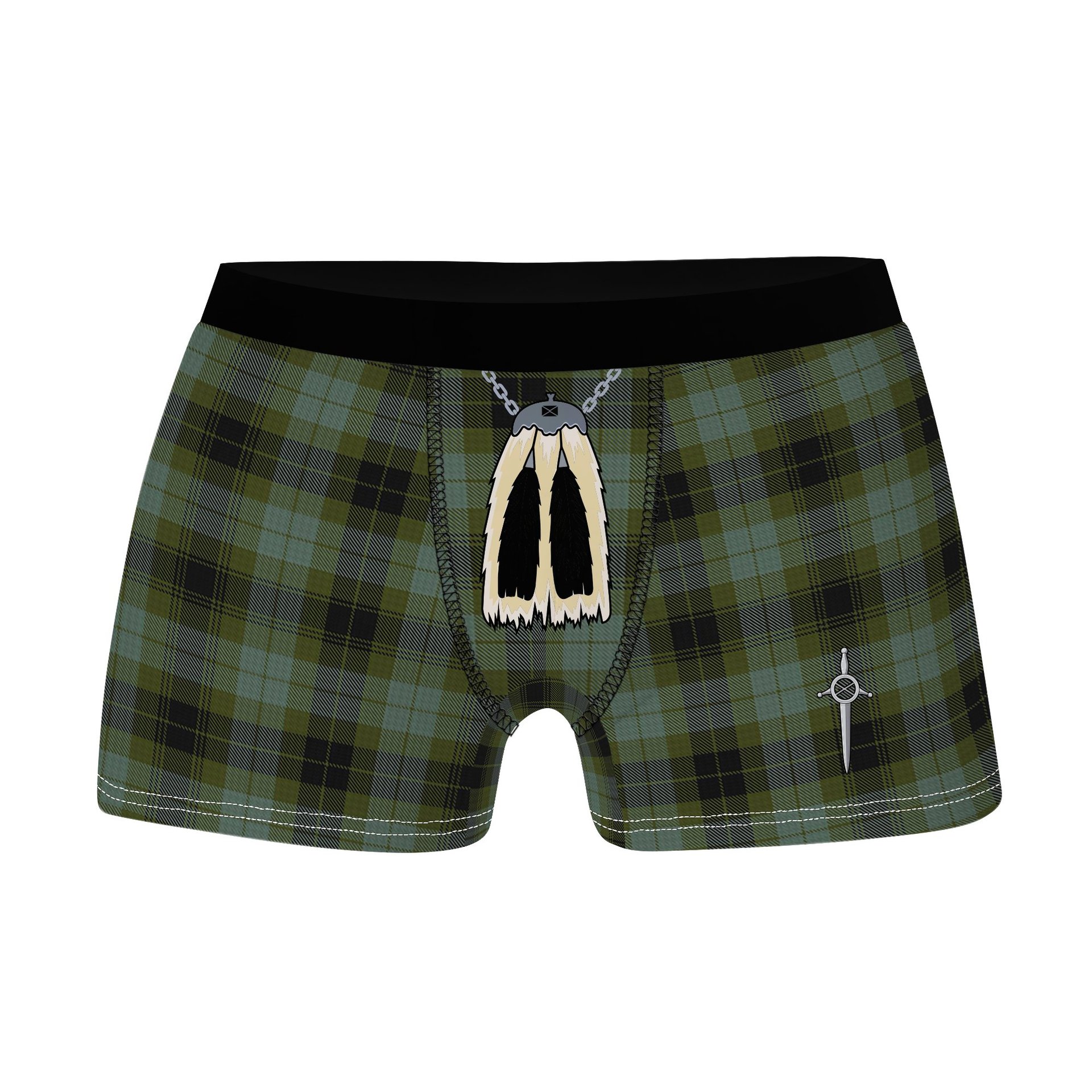 ScotsTee Shop Scottish MacIver Family Clan Highland Kilt Sporran Tartan Boxer Briefs