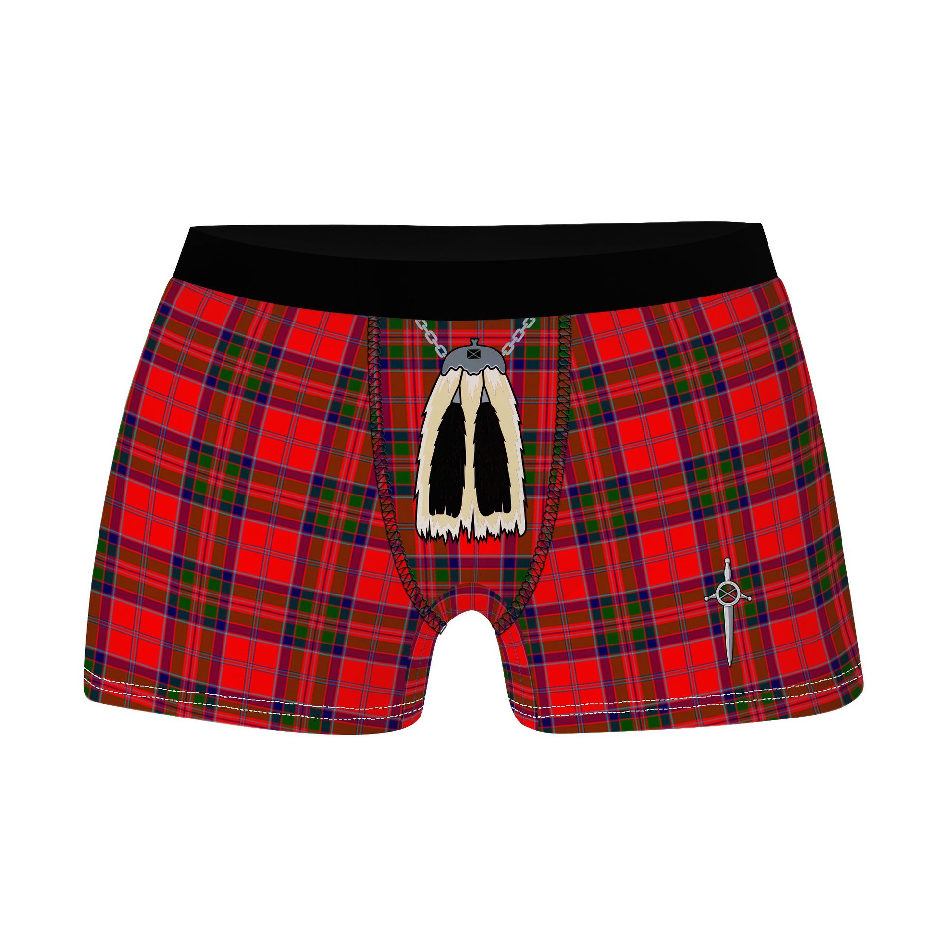 ScotsTee Shop Scottish MacGillivray Modern Clan Highland Kilt Sporran Tartan Boxer Briefs